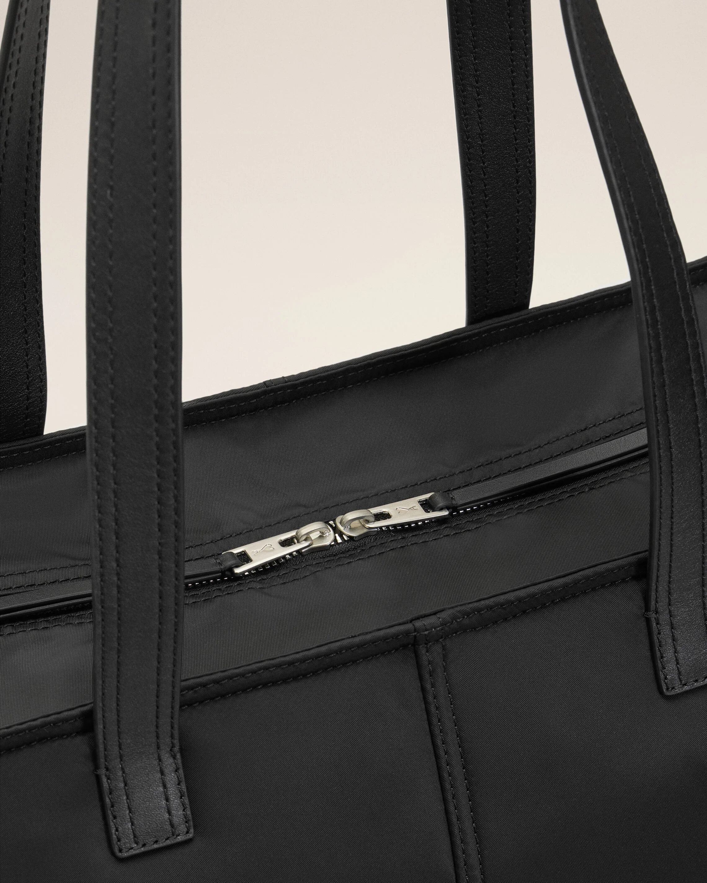 AMI PARIS Nylon Shopping Bag in Black