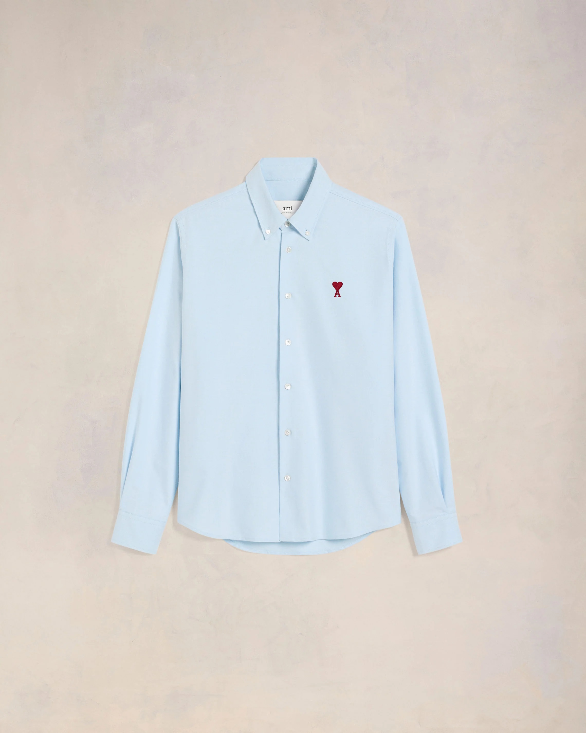 AMI PARIS Classic Fit Oxford Shirt in Sky Blue XXL