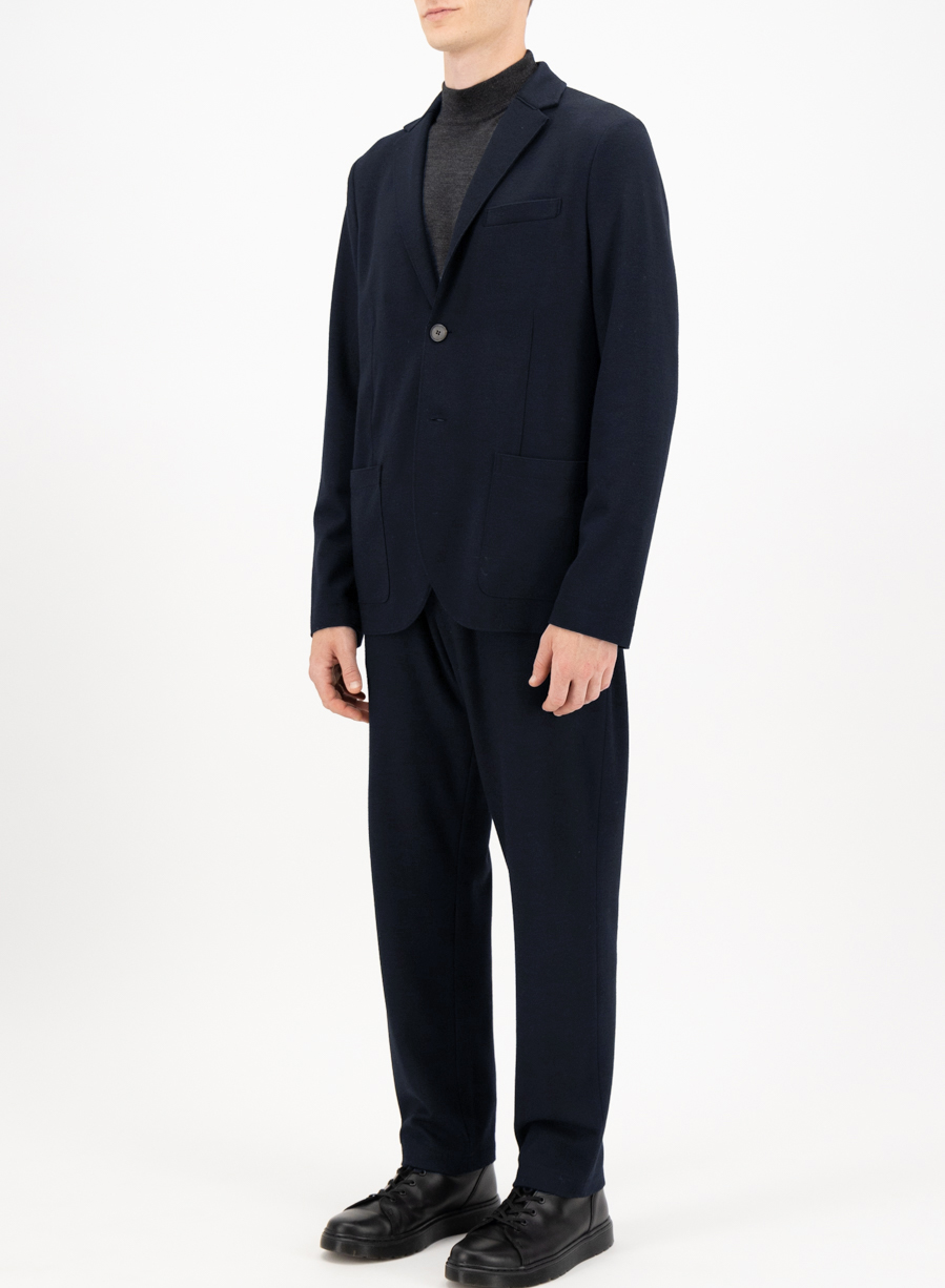 HARRIS WHARF Wool Jacket in Navy