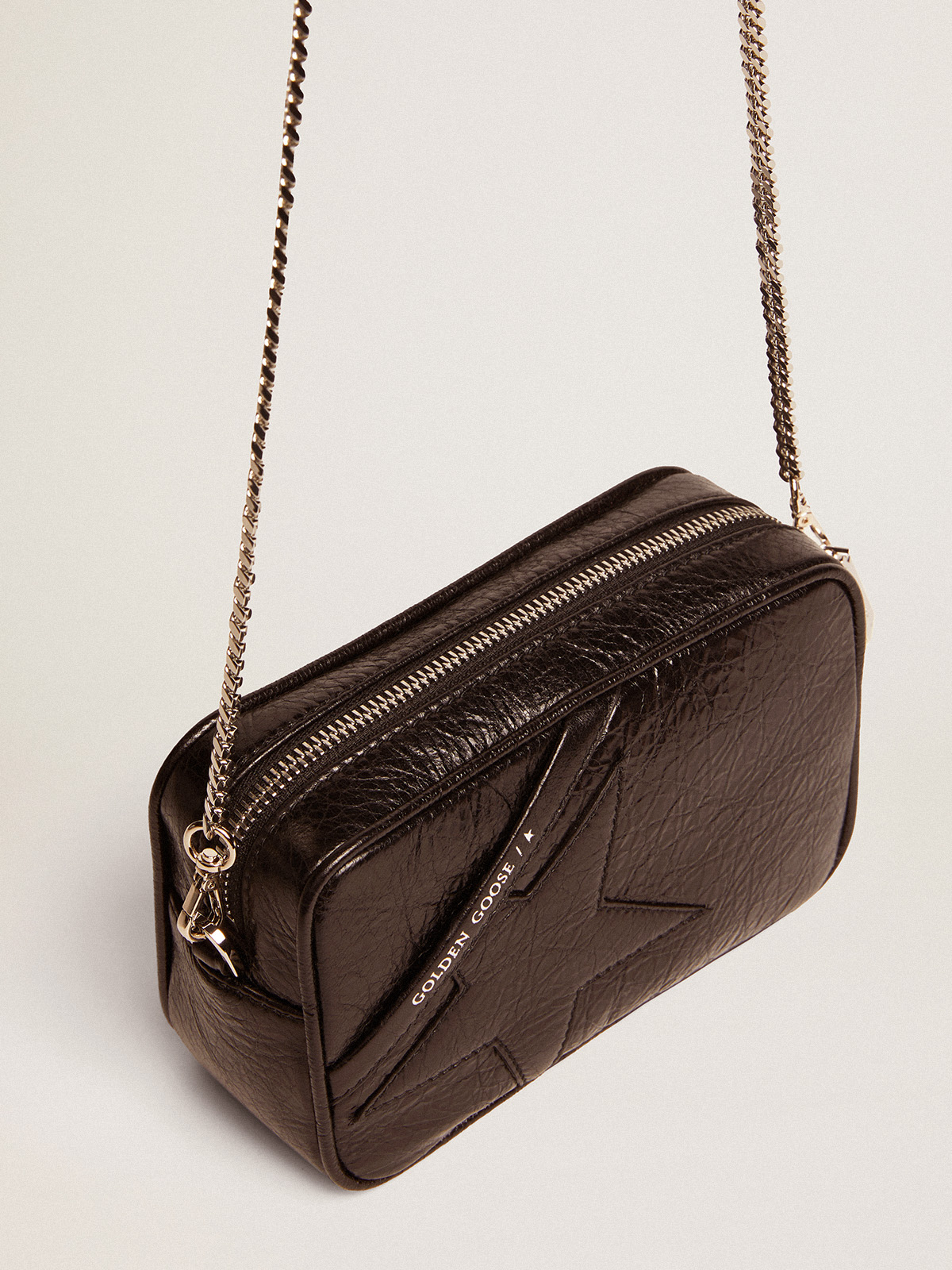 Golden Goose Mini Star Bag Wrinkled in Black