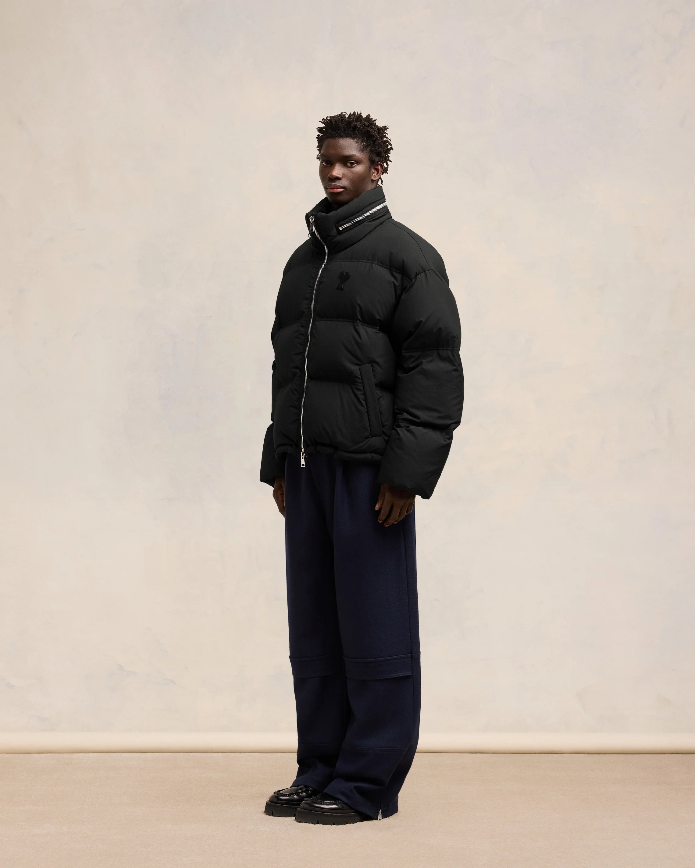 AMI PARIS de Coeur Oversize Puffer Jacket in Black XL