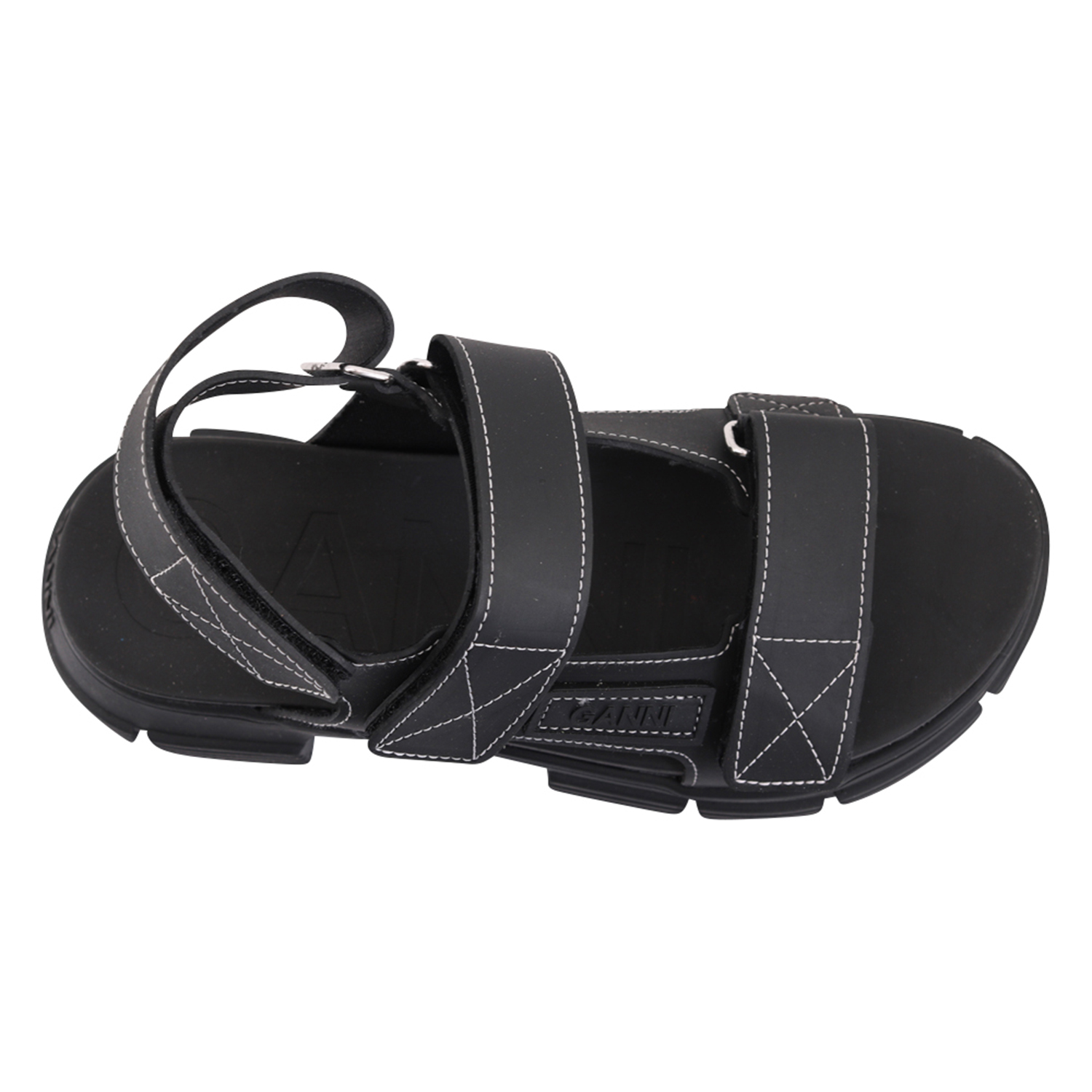 Ganni Recycled Rubber Sandal Black