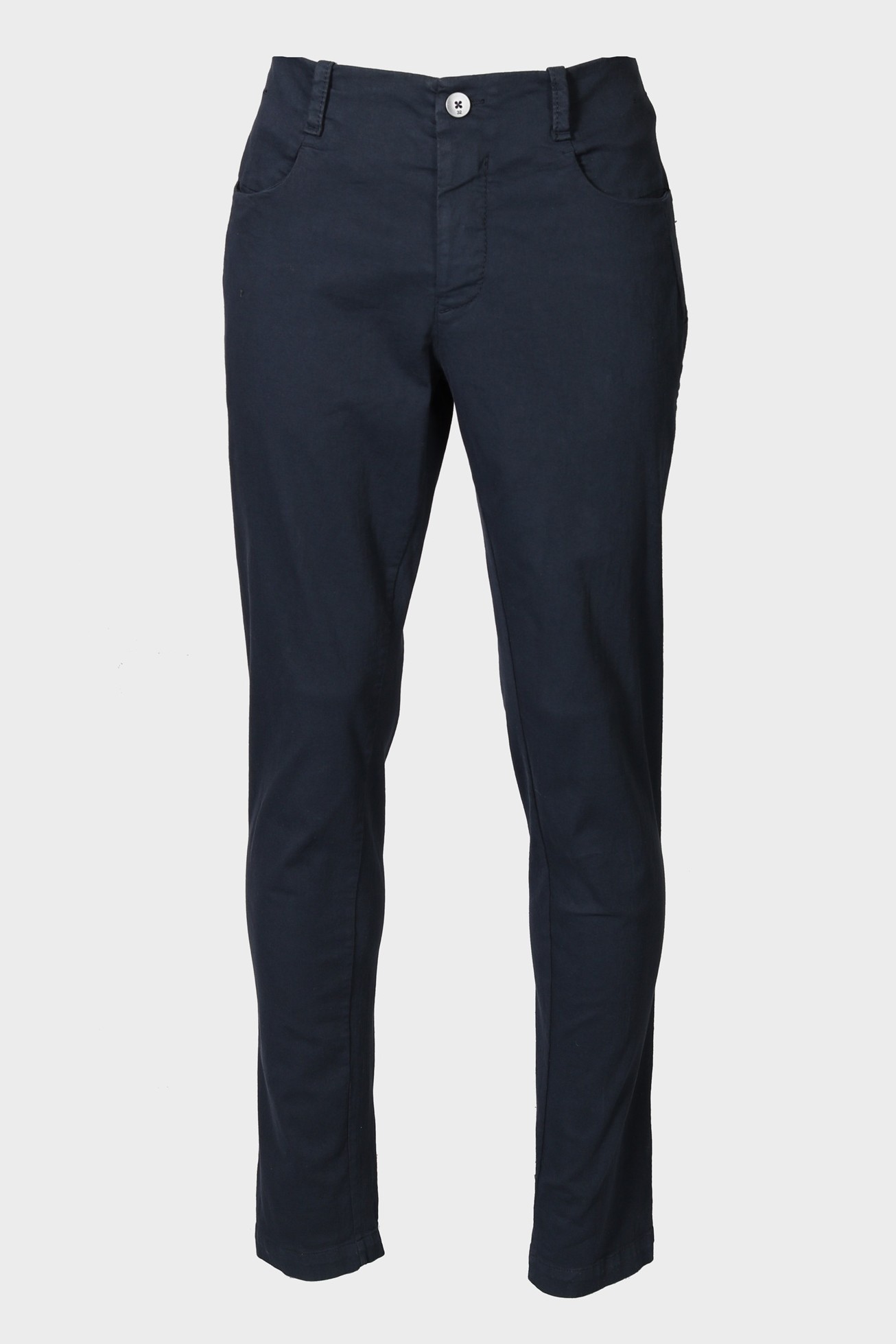 TRANSIT UOMO Cotton Stretch Pant in Blue