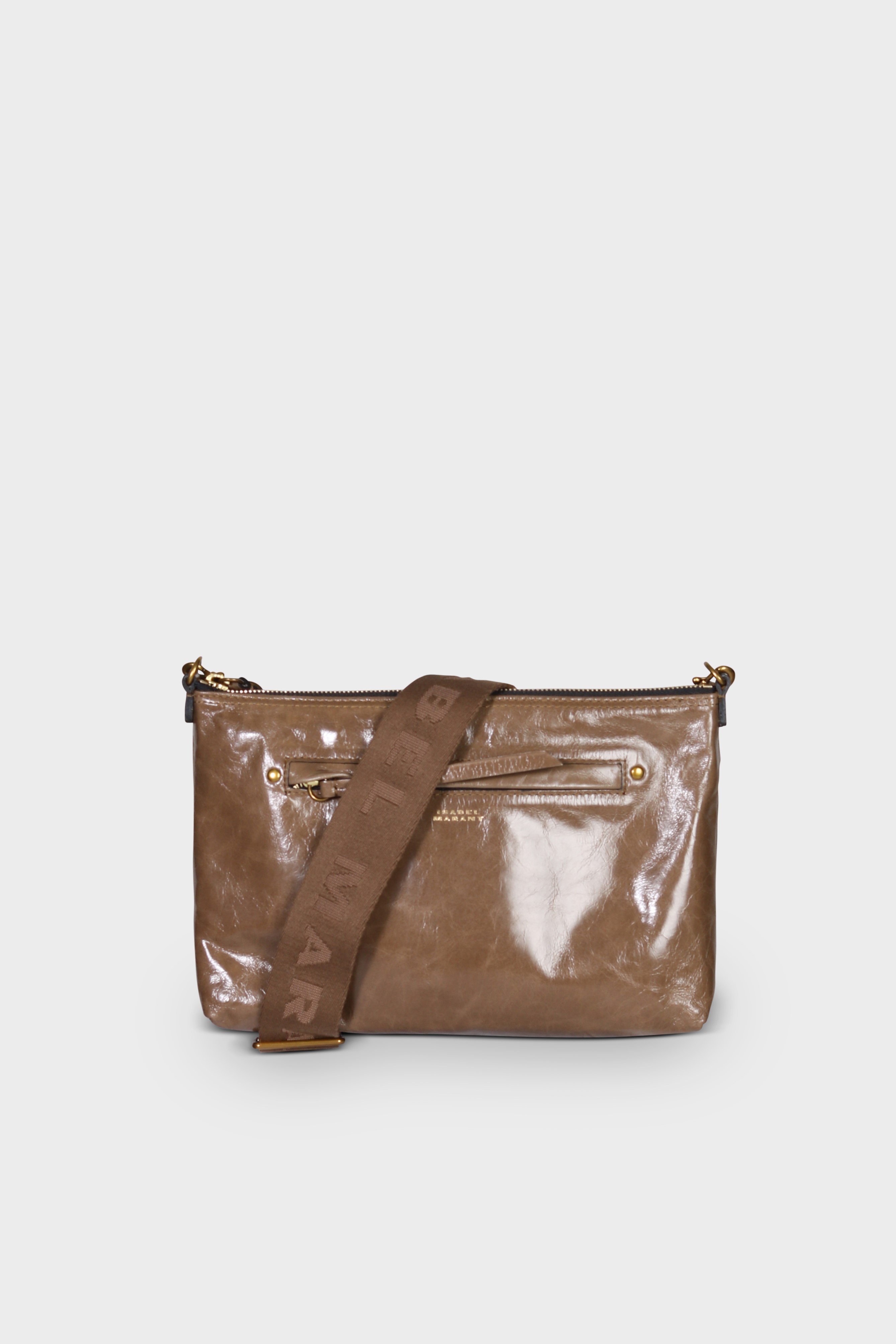 ISABEL MARANT Nessah Shoulder Bag in Dark Khaki