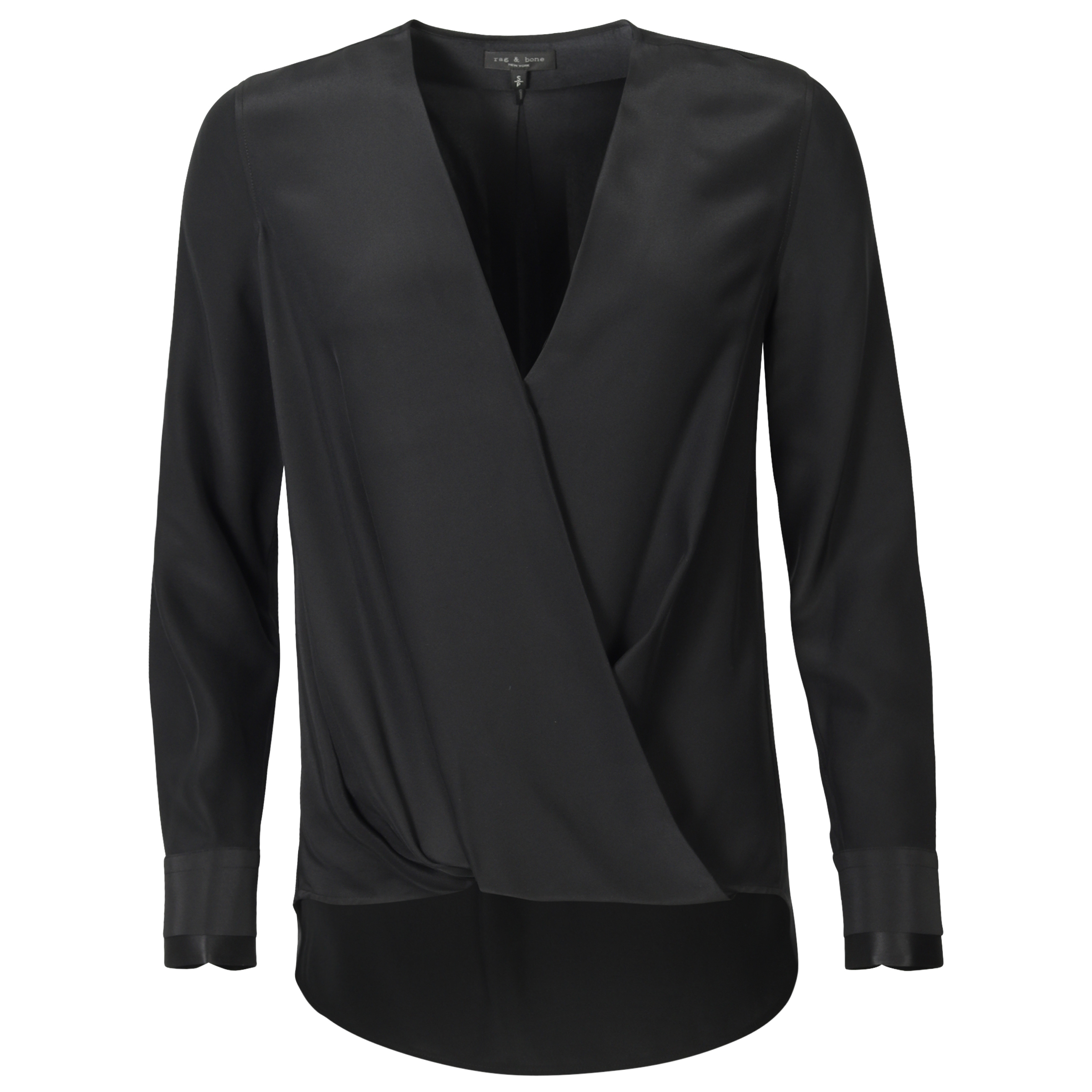 Rag & Bone Silk Blouse Victor Black