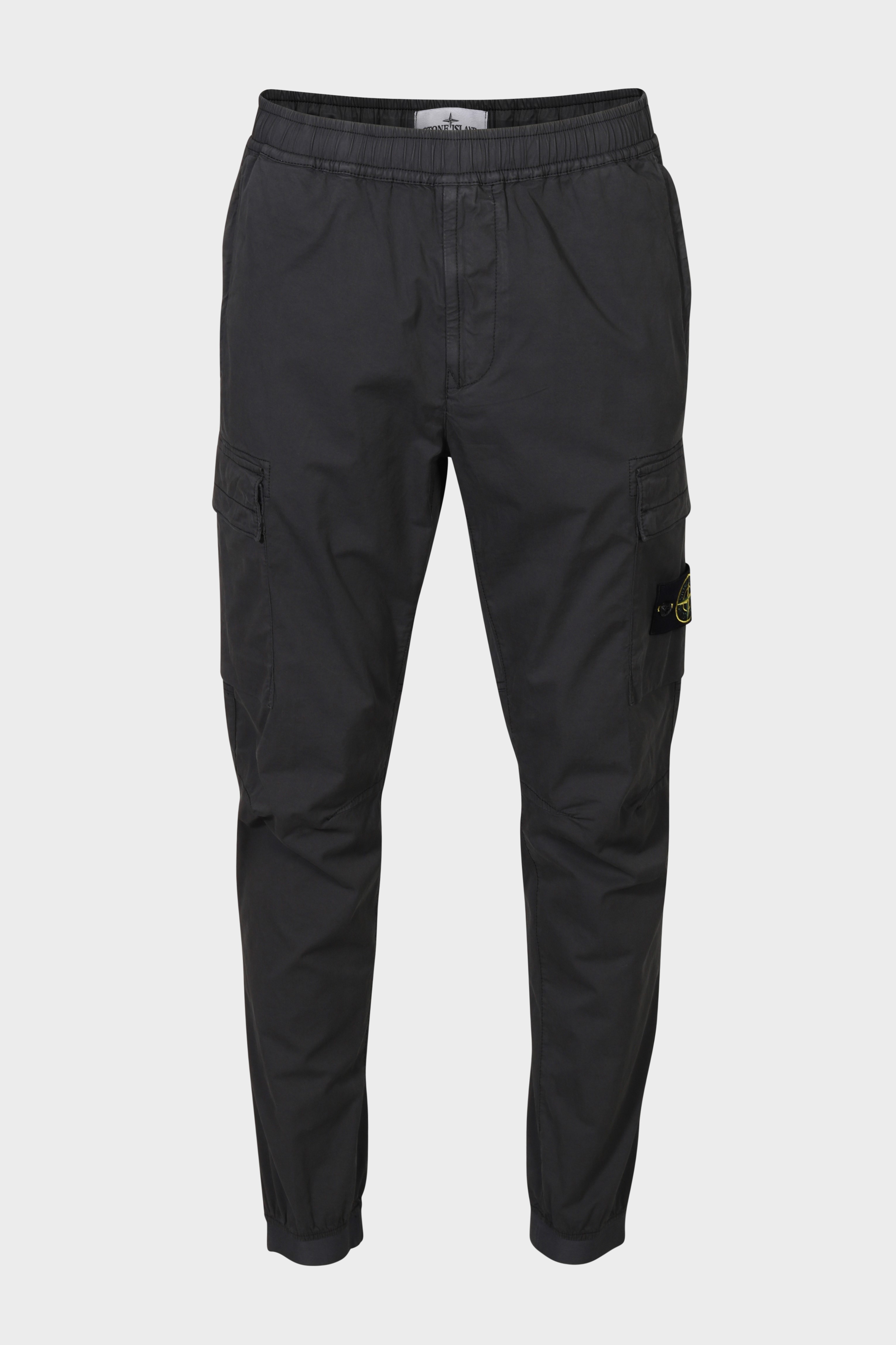 STONE ISLAND Elastic Waist Cargo Pant in Dark Grey STONE ISLAND Elastic Waist Cargo Pant in Dark Grey