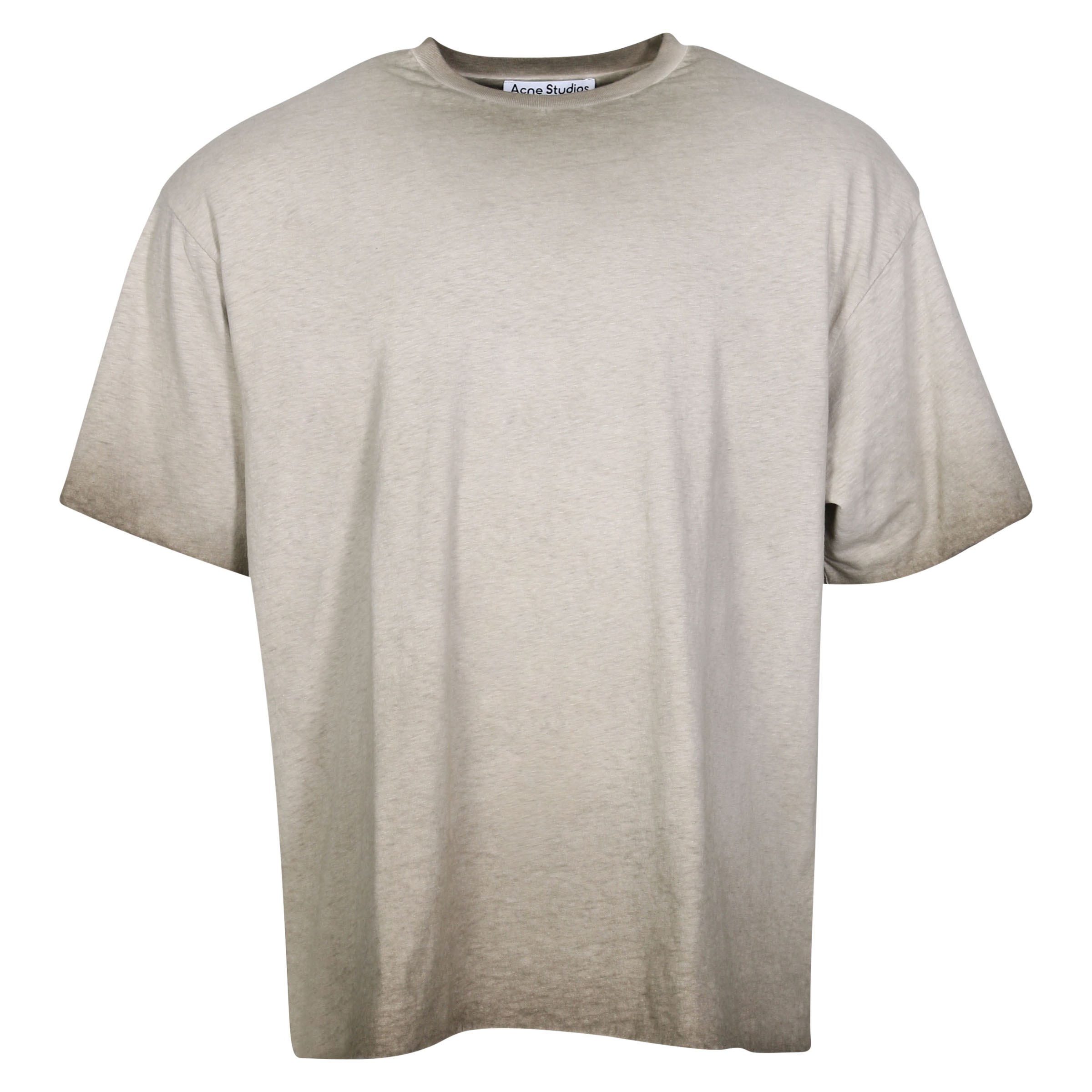 Acne Studios Double Layered T-Shirt in Dusty Brown Back Printed