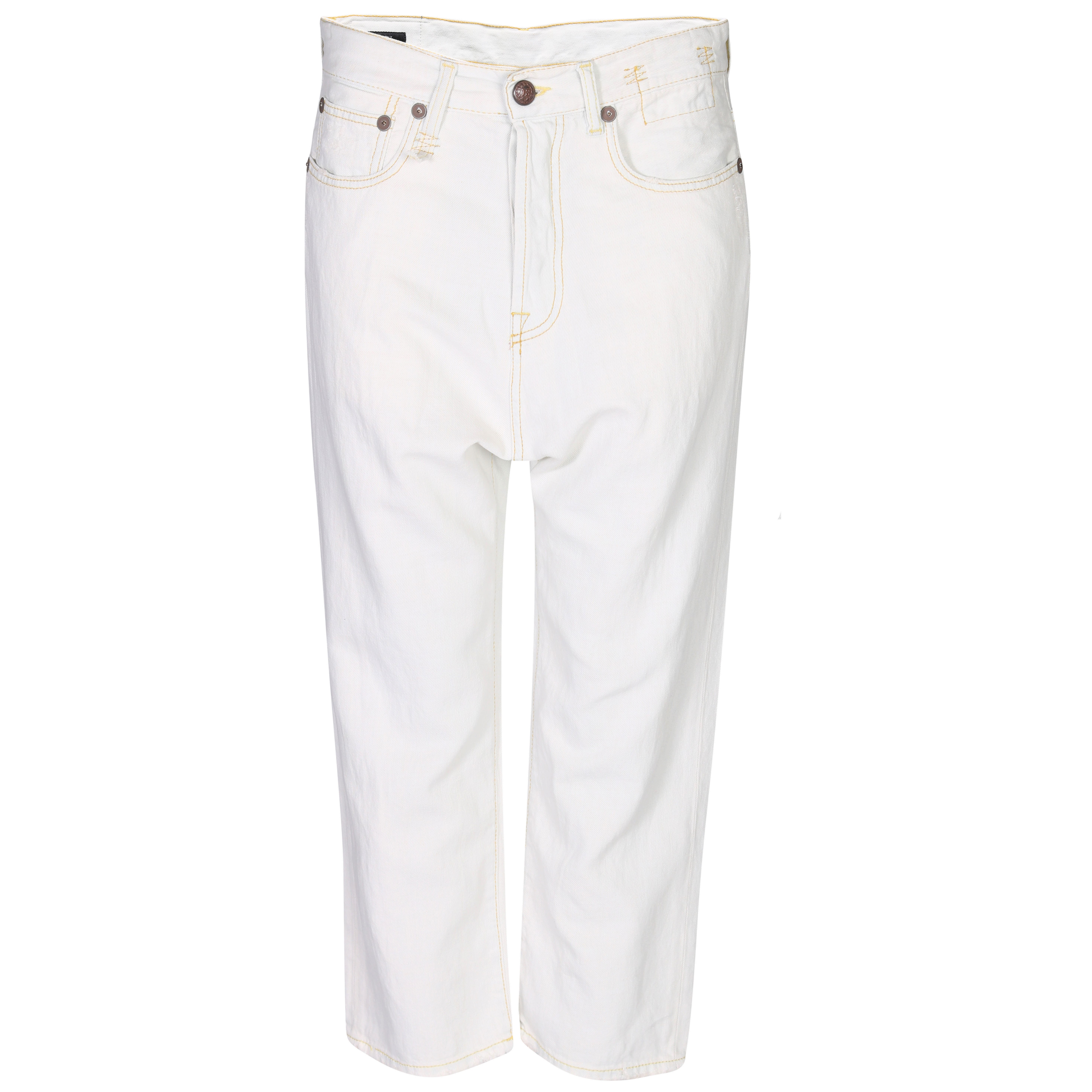 R13 Tailored Drop Jeans in Kinney Linen Indigo