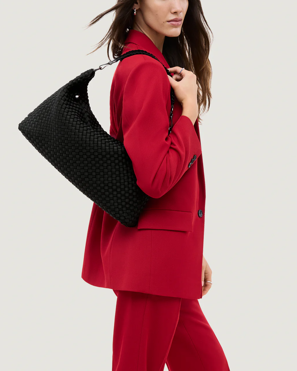 NAGHEDI Handwoven Porto Half-Moon in Black