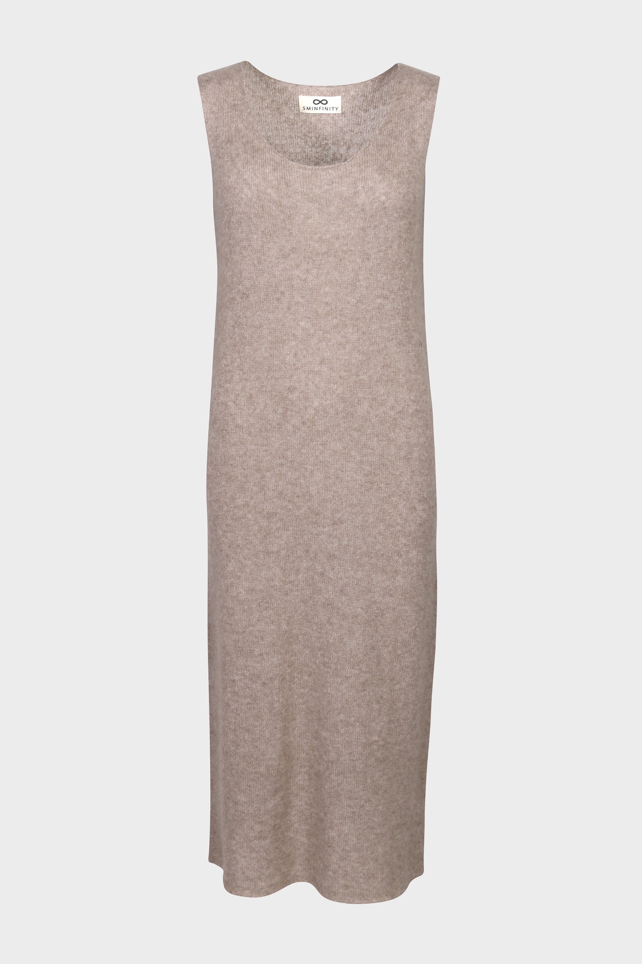 SMINFINITY Fluffy Tank Dress in Taupe Melange SMINFINITY Fluffy Tank Dress in Taupe Melange