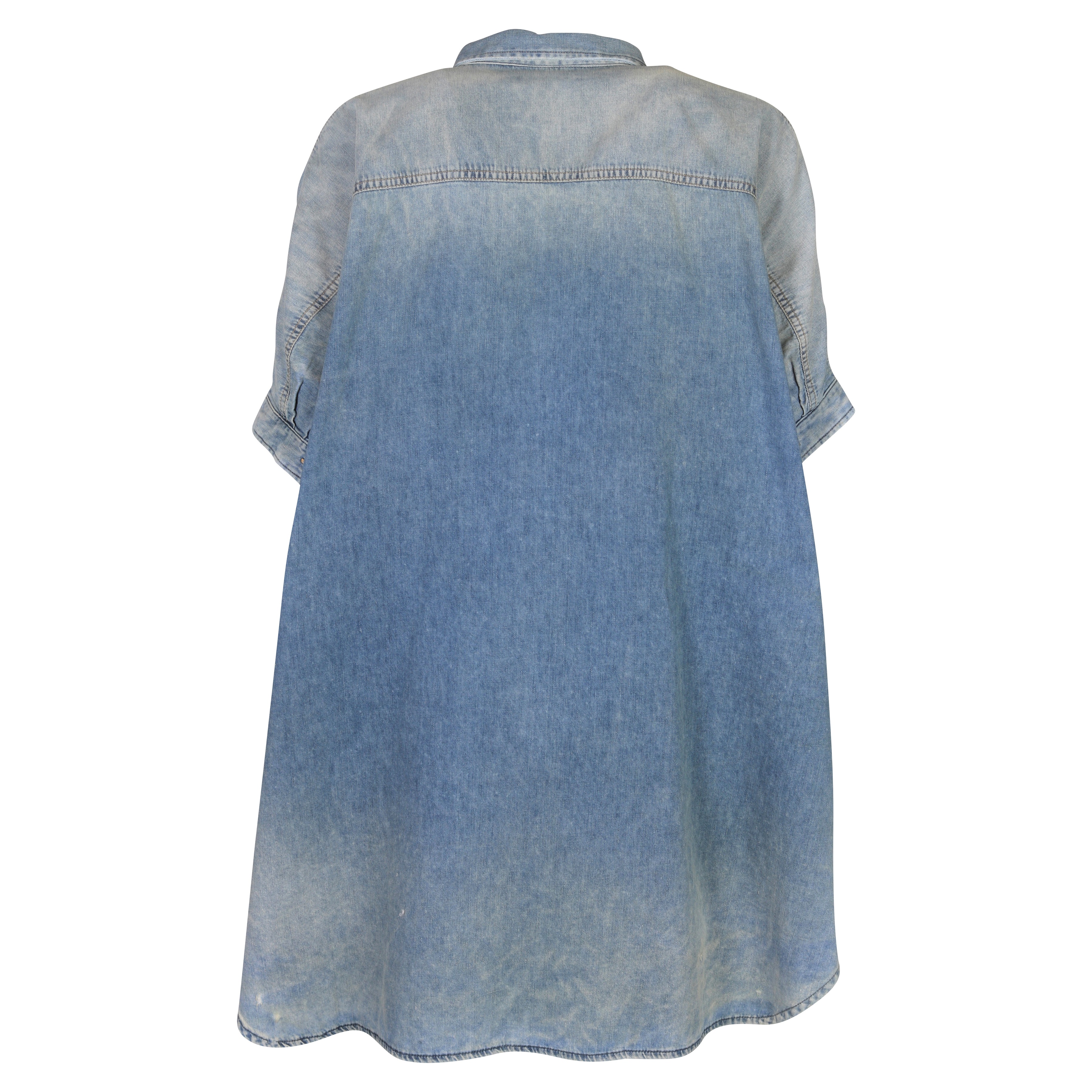 R13 Oversize Boxy Dress in Chester Blue M