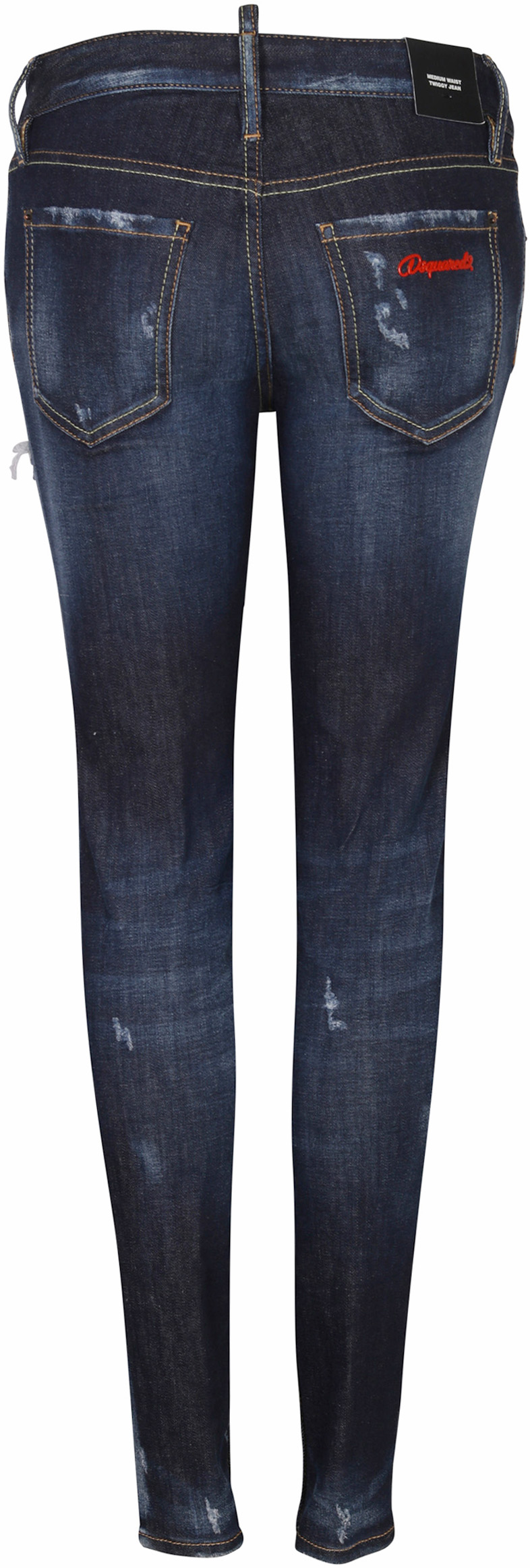 Dsquared Jeans Medium Waist Twiggy Blue Washed