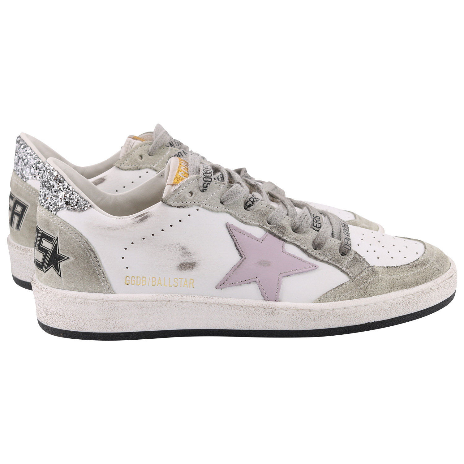 Golden Goose Sneaker Ballstar Lilac Suede Star/Glitter Heel