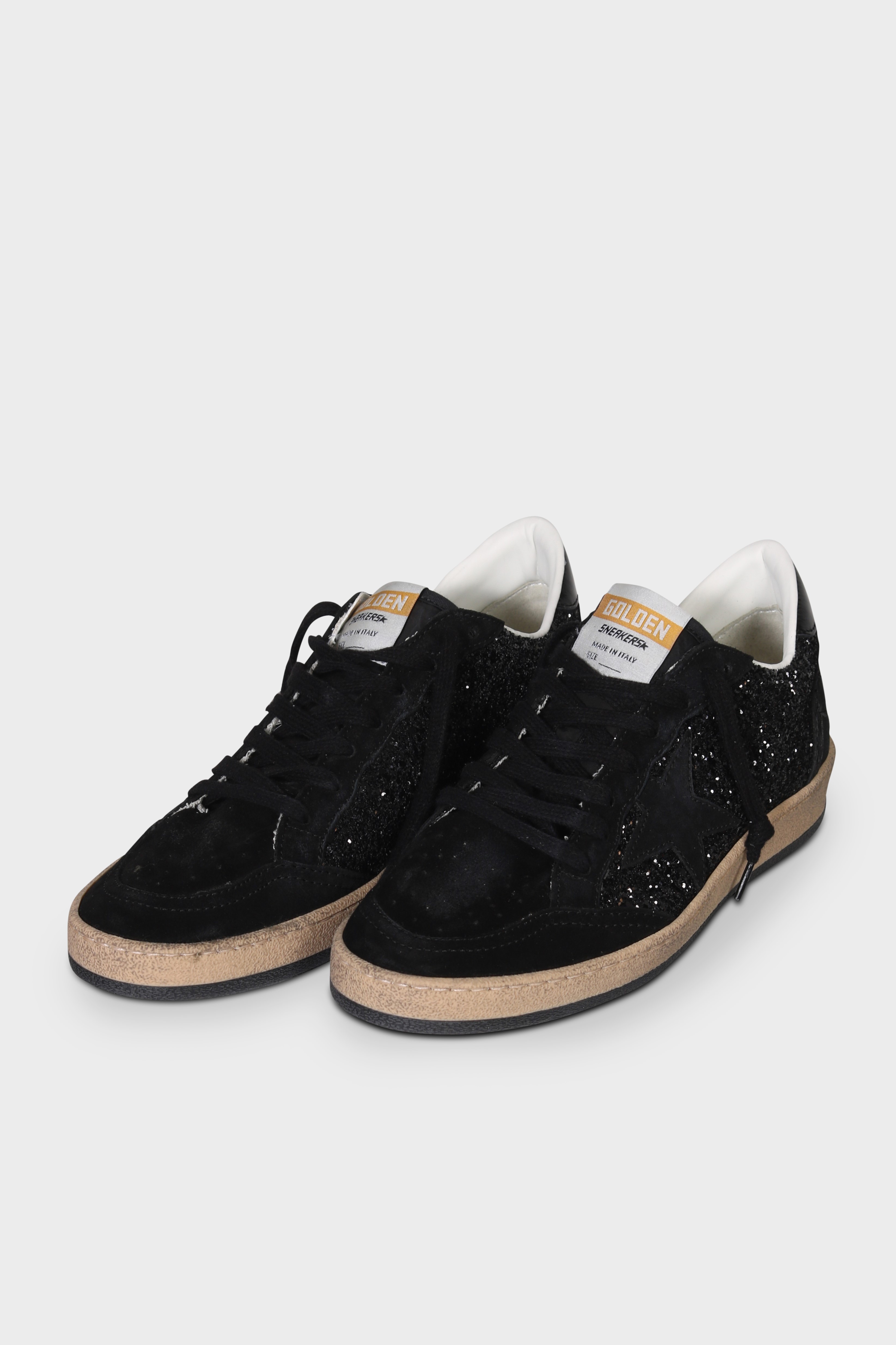 GOLDEN GOOSE Sneaker Ballstar in Black Glitter 39