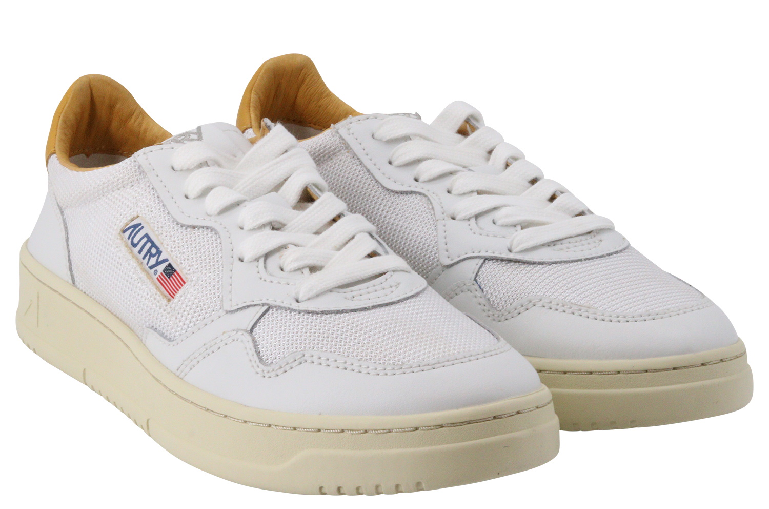 Autry Action Shoes Vintage Sneaker Leather/Kevlar White Gold