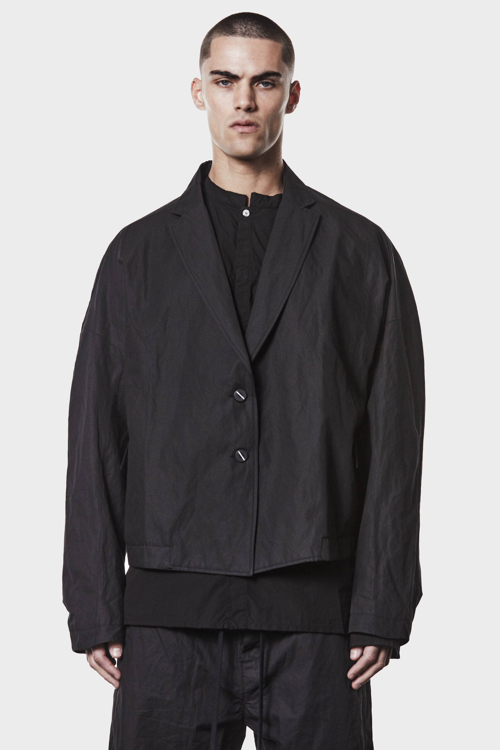THOM KROM Cotton Suit Jacket in Black THOM KROM Cotton Suit Jacket in Black