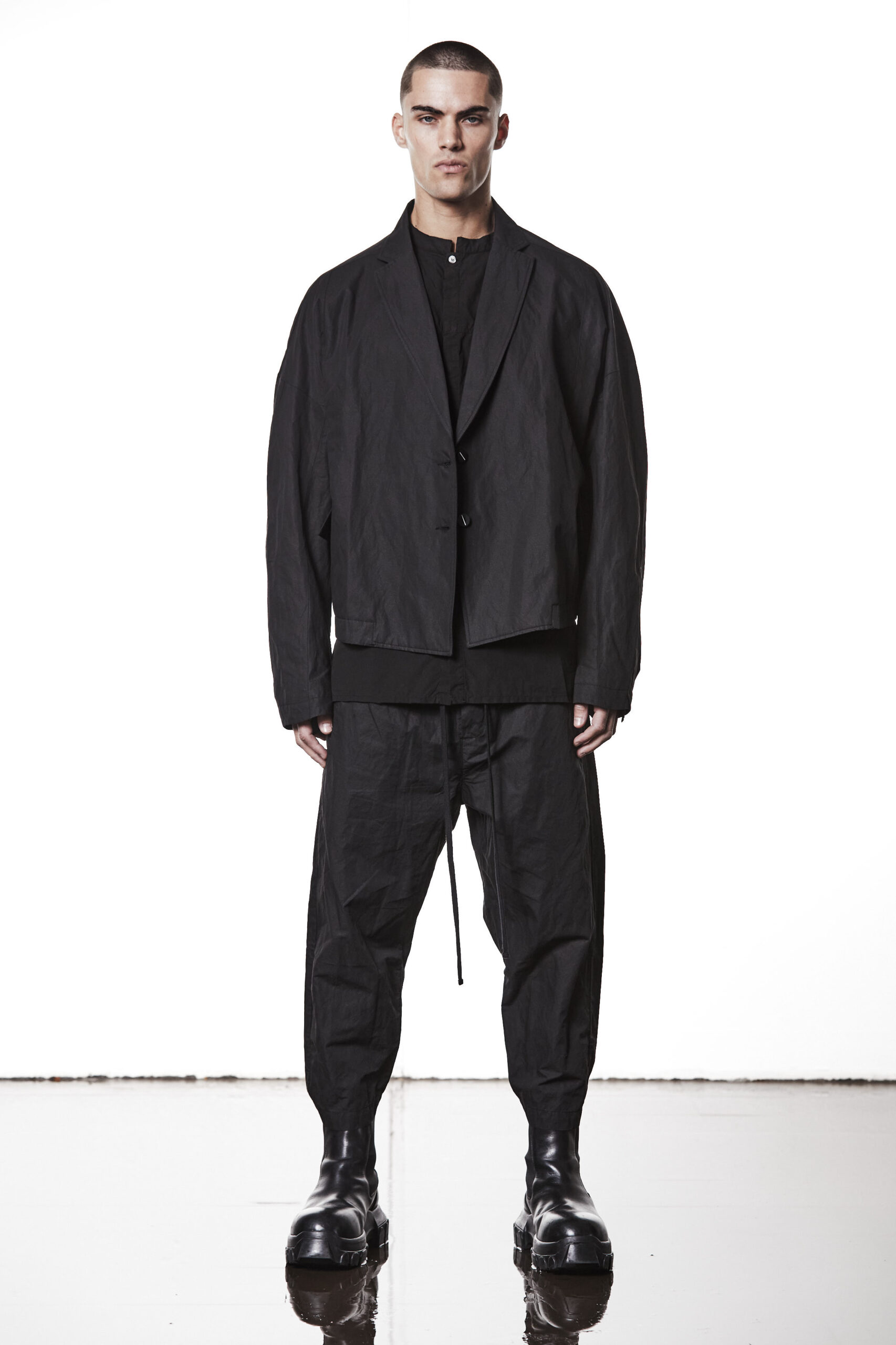 THOM KROM Cotton Suit Jacket in Black