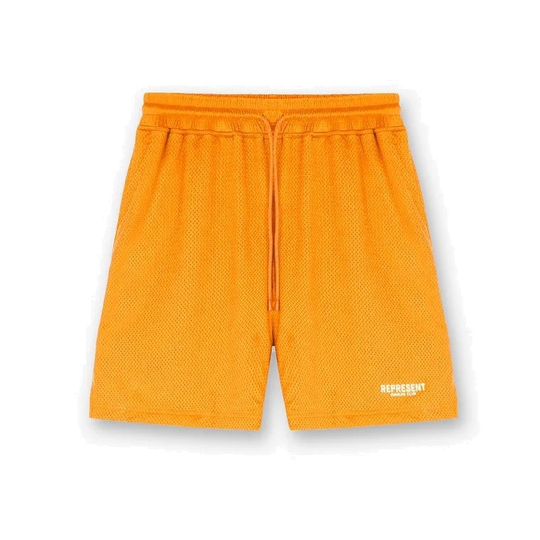 REPRESENT Owners Club Mesh Short in Neon Orange