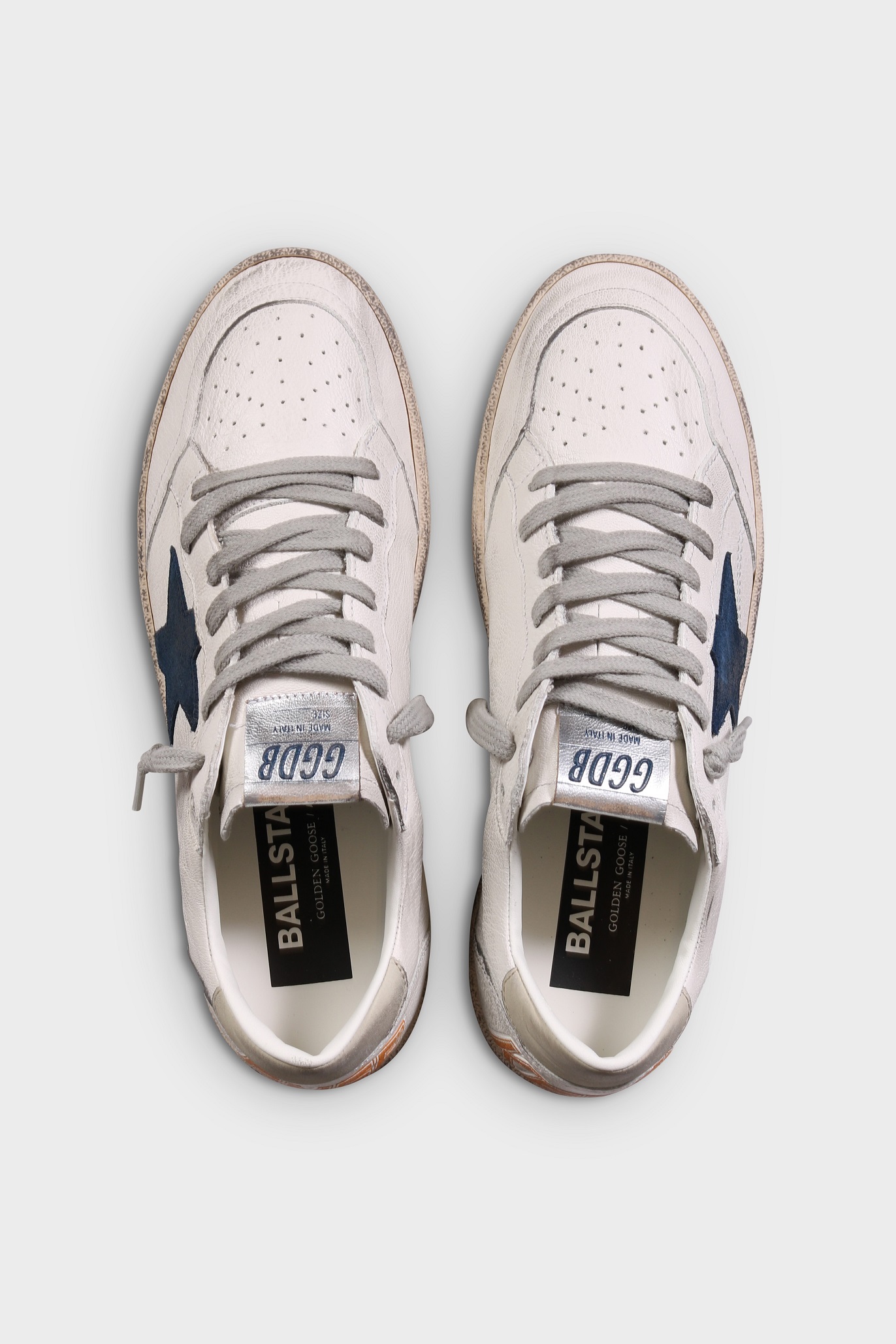 GOLDEN GOOSE Ballstar in White/Blue/Ice