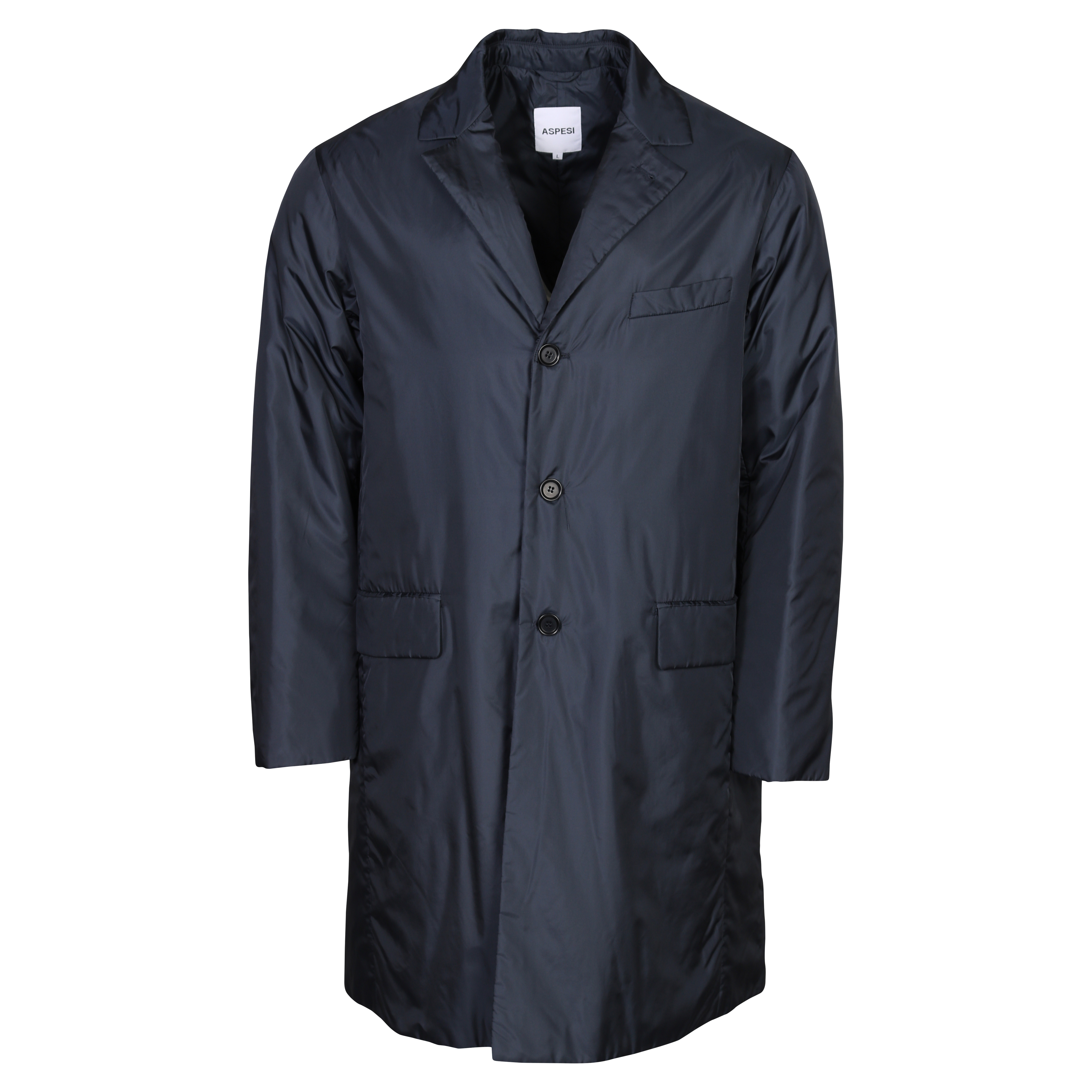 Aspesi Padded Rain Coat in Navy