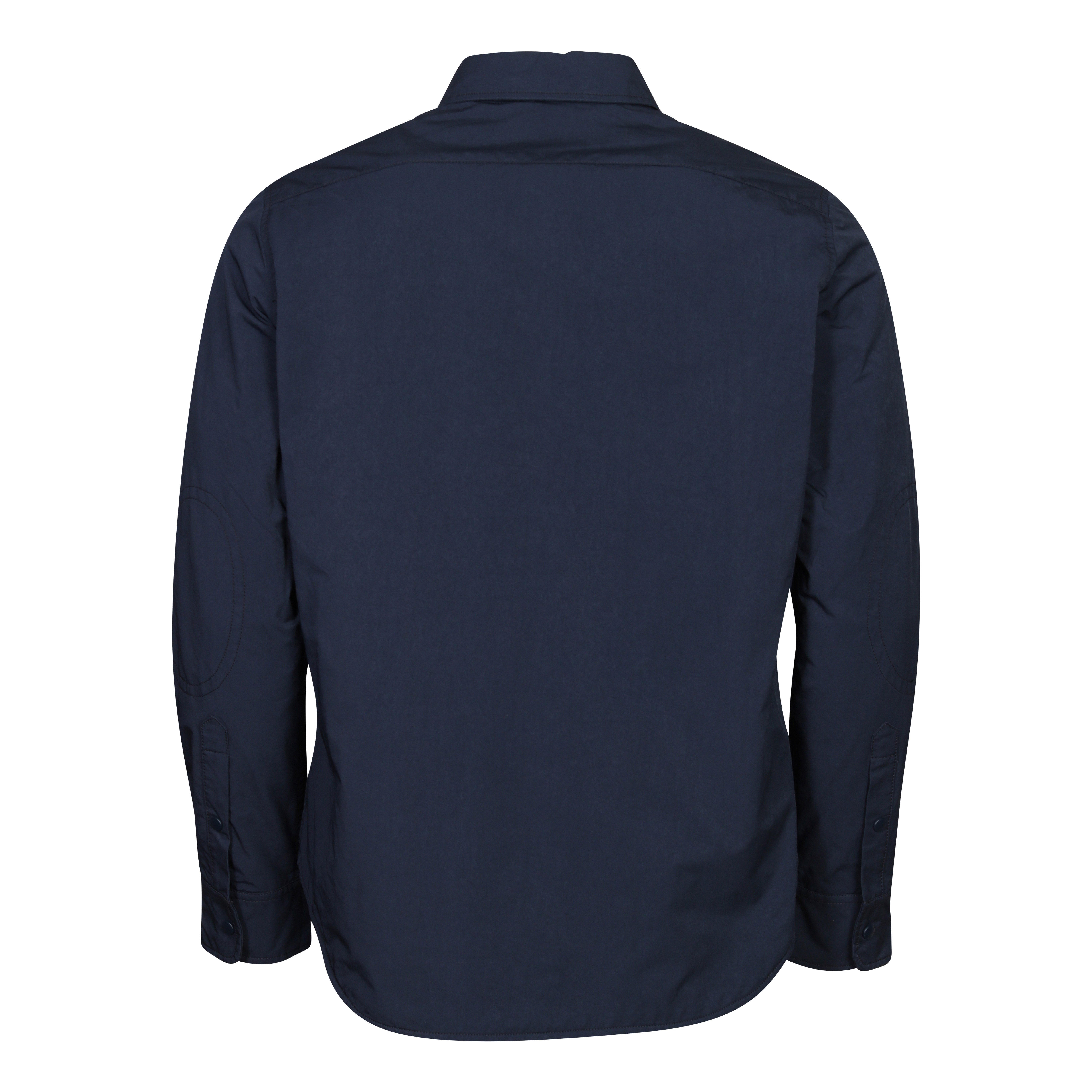 Aspesi Nylon Overshirt Wool Padded Inside in Navy 2XL