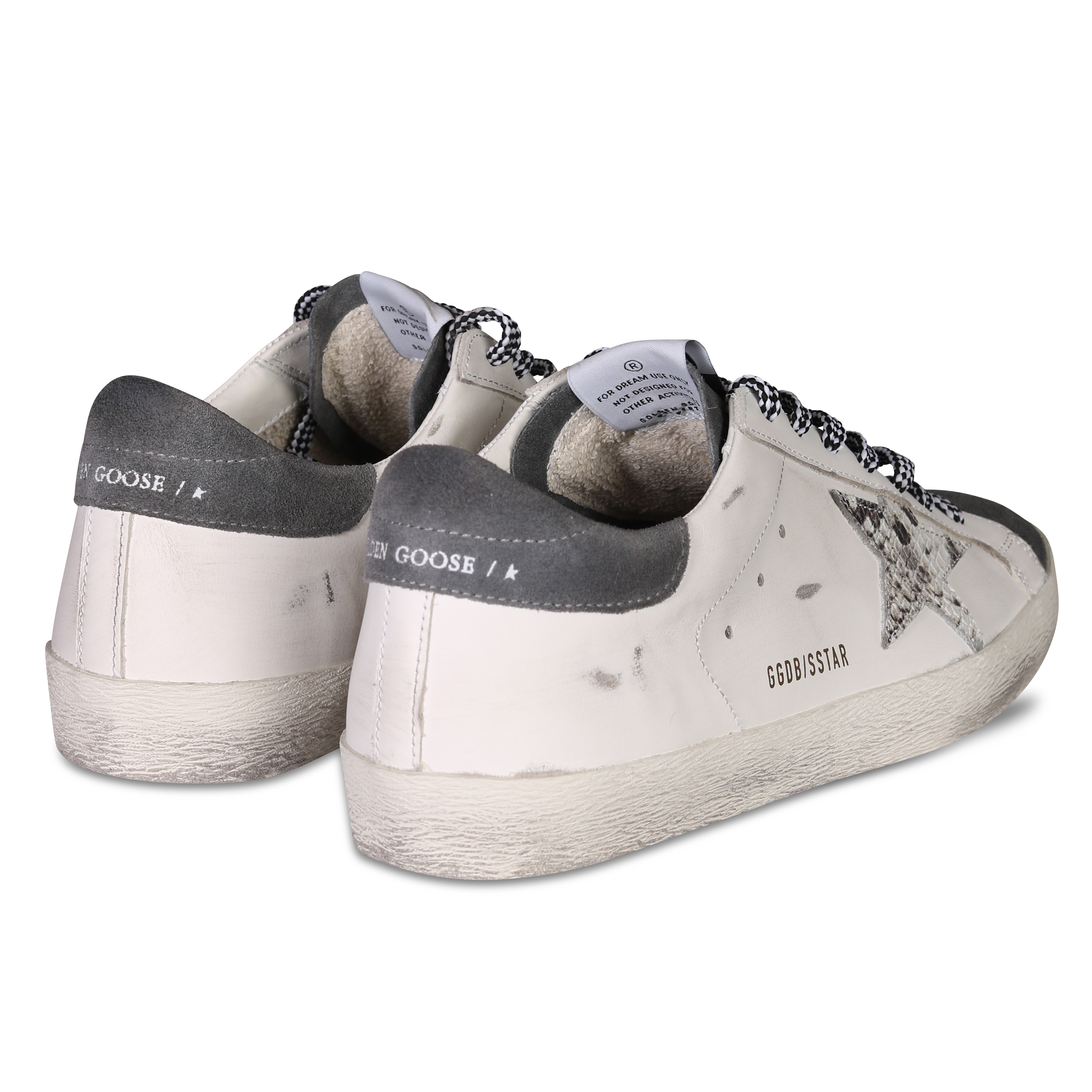 Golden Goose Sneaker Super-Star Classic With List in White Grey