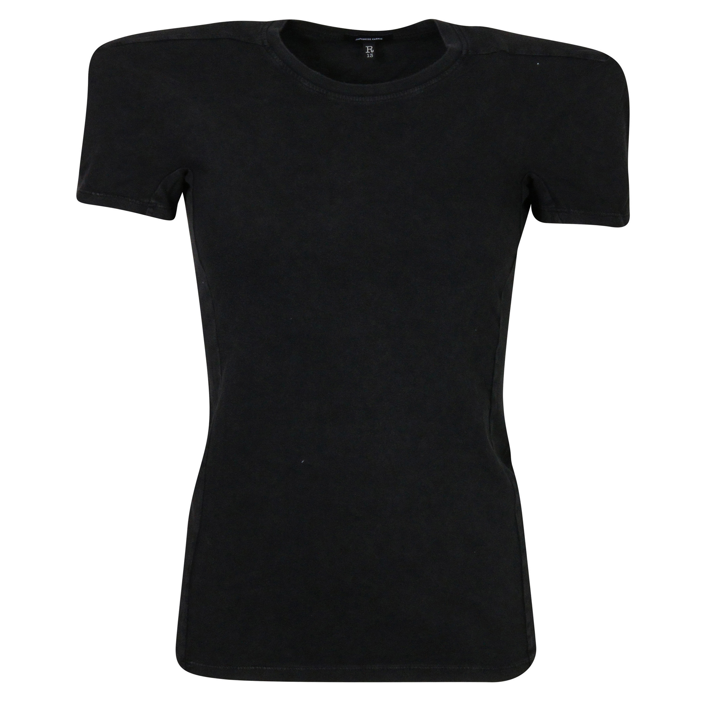 R13 Big Shoulder T-Shirt Washed Black