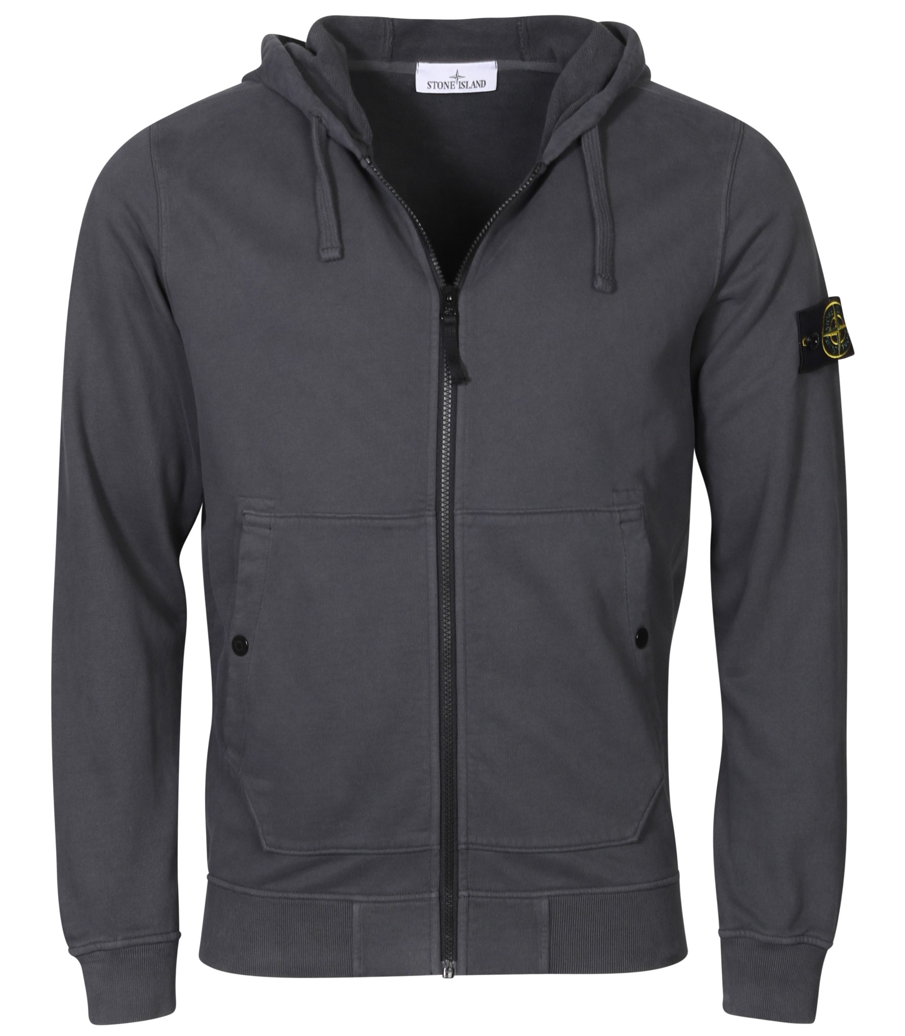 STONE ISLAND Zip Sweat Hoodie in Dark Grey M