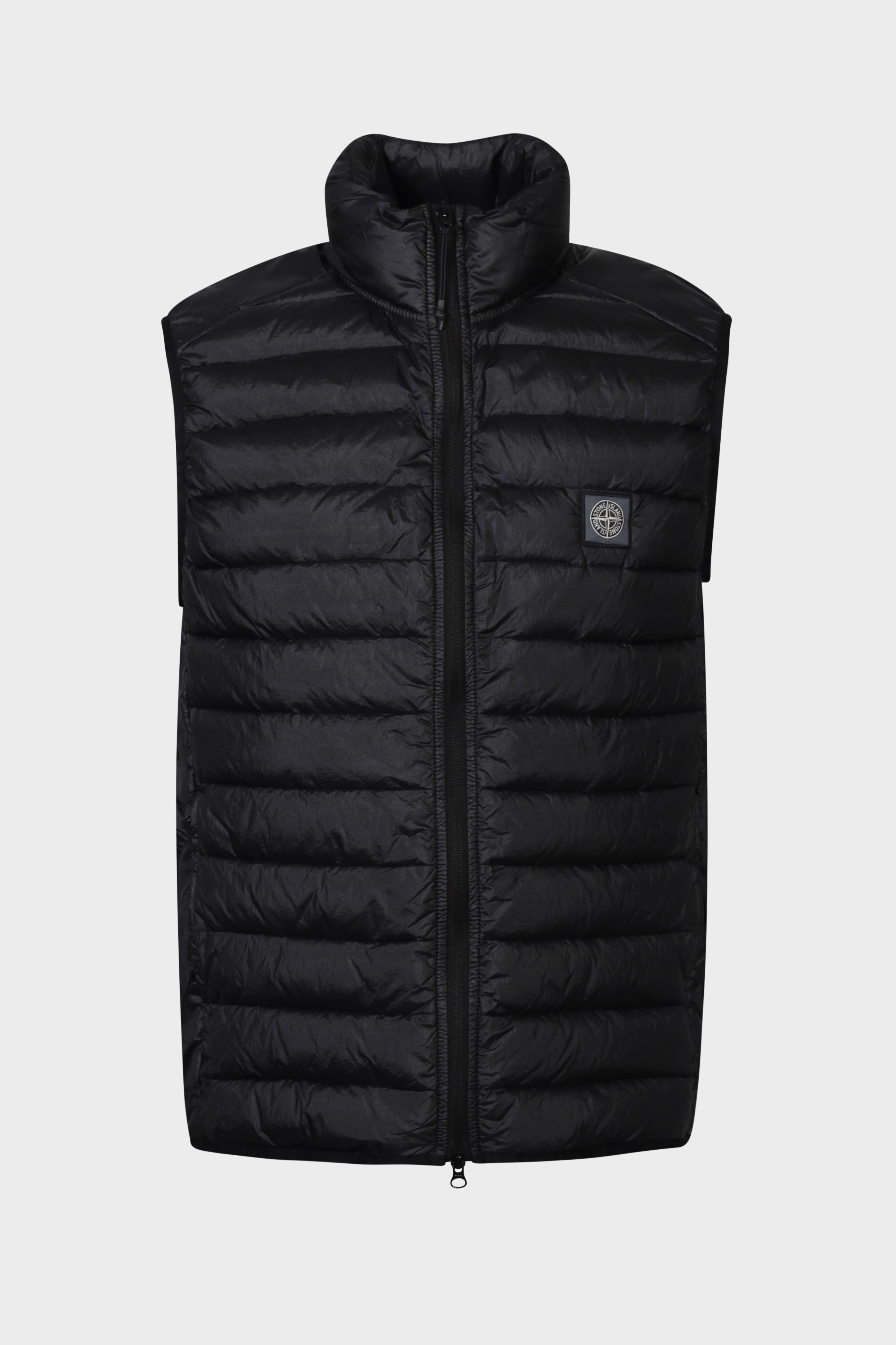 STONE ISLAND Down Vest in Black 2XL