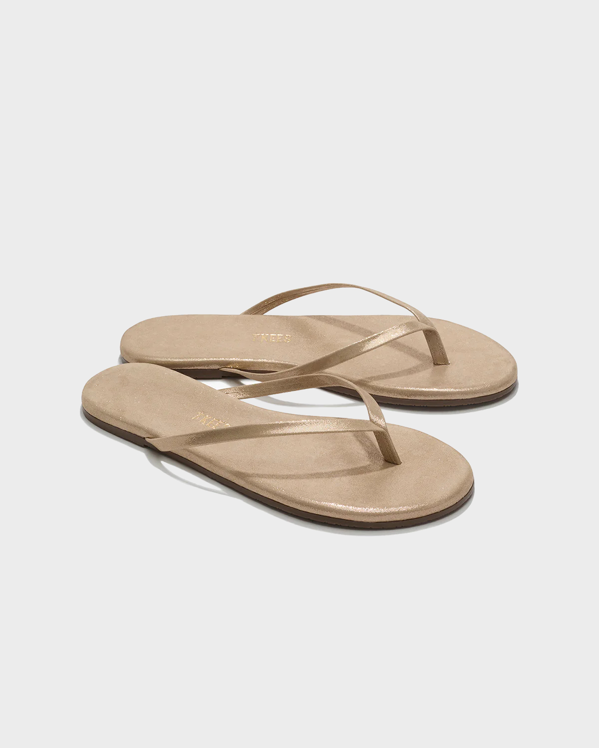 TKEES Lily Glitter Flip Flop in Pink Pearl