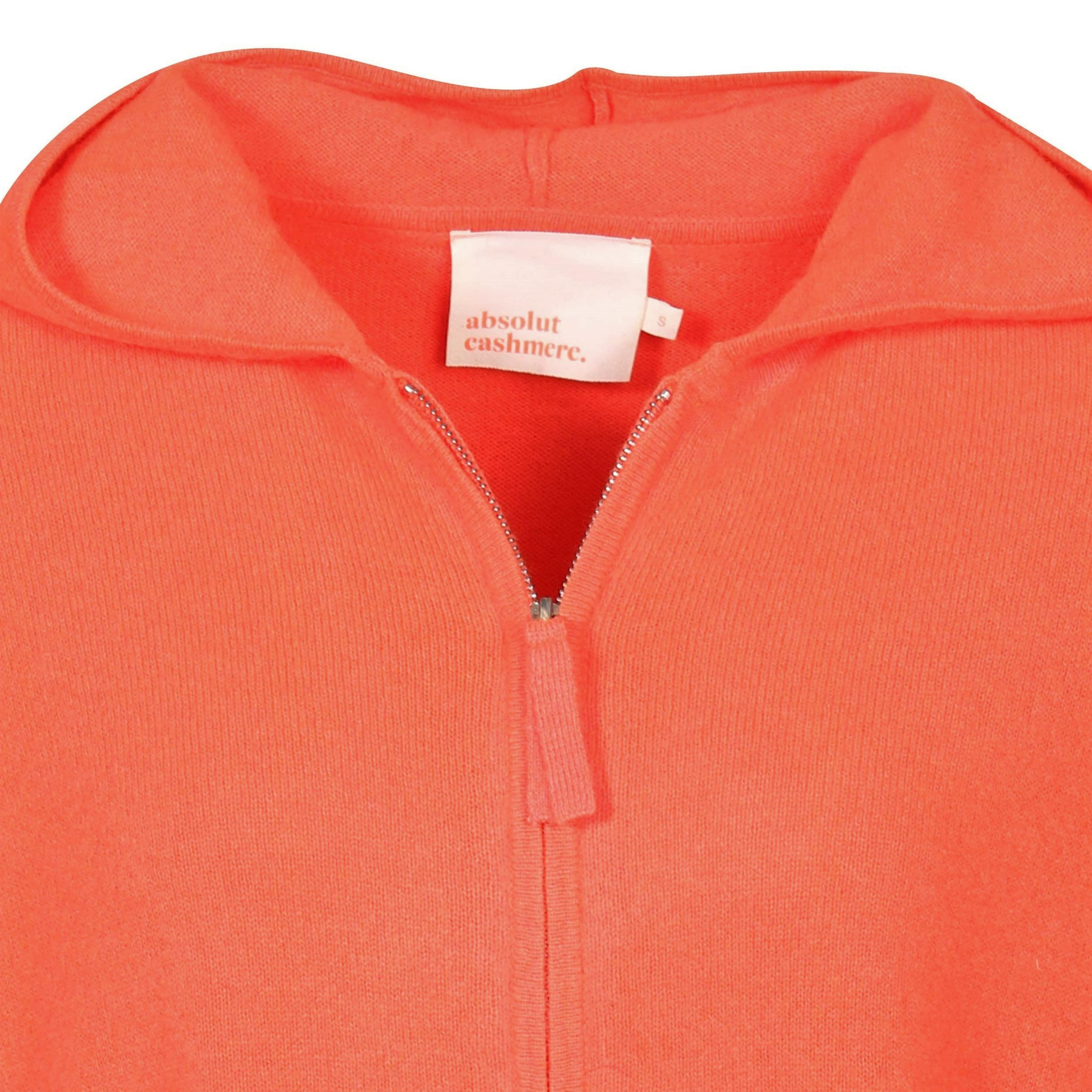 Absolut Cashmere Lilly Zip Hoodie in Corail Fluo S