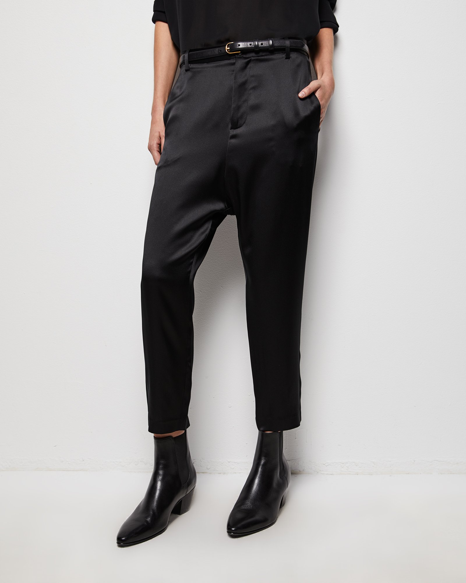 Nili Lotan Silk Paris Pant Black XXL/US 10