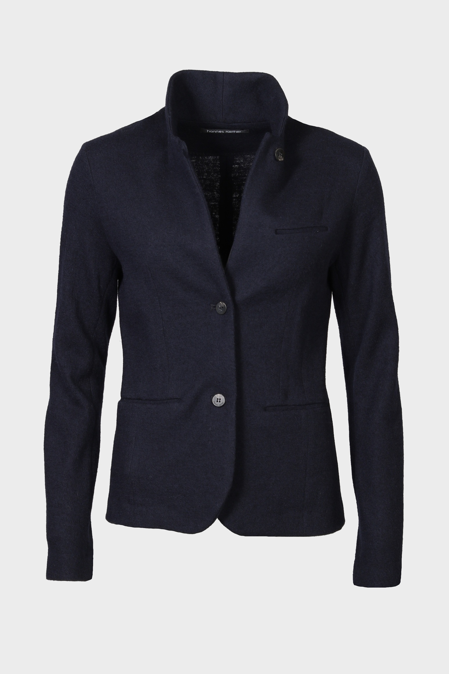 HANNES ROETHER Wool Jacket in Navy