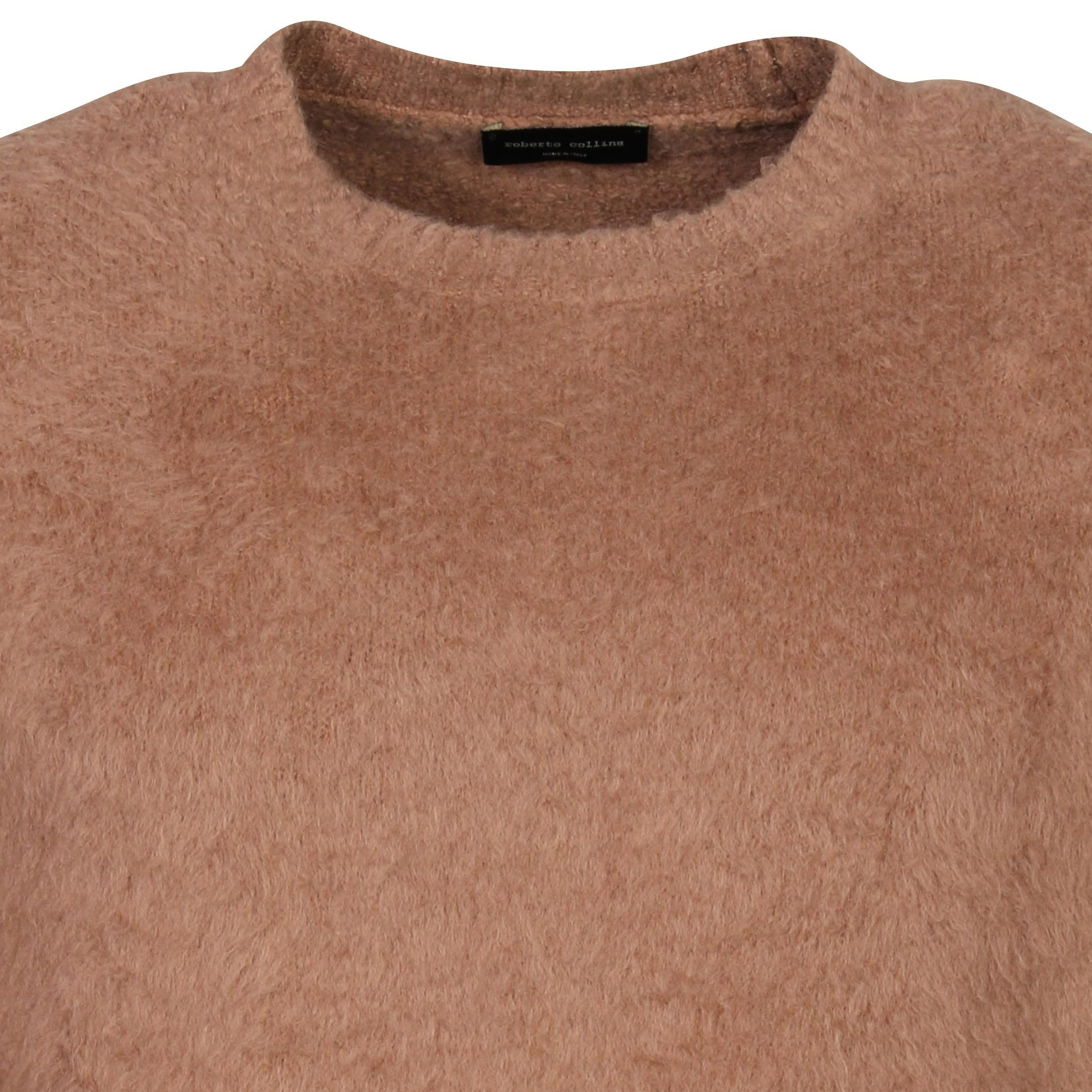 Roberto Collina Cotton Fluffy Knit Pullover in Camel