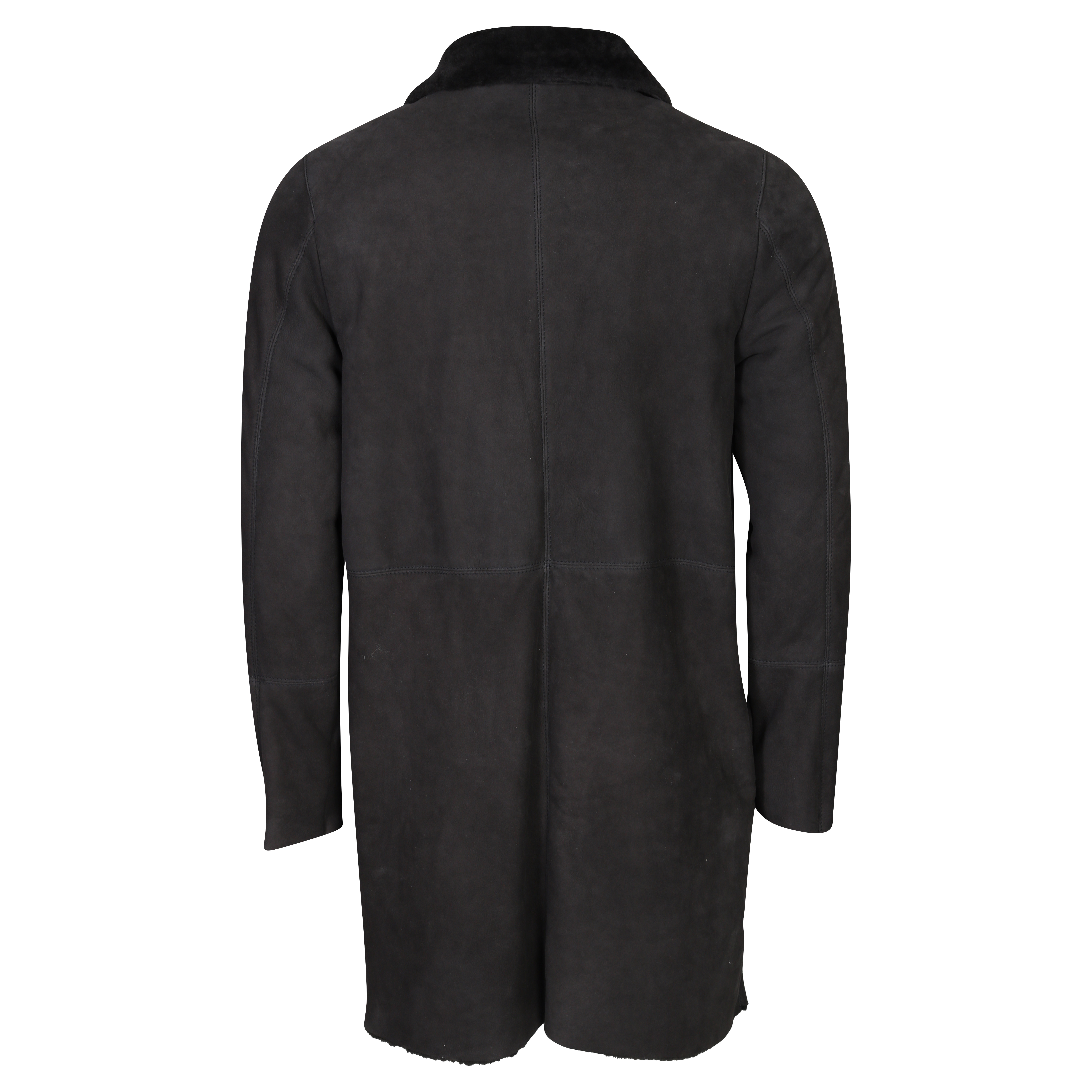 Giorgio Brato Leather Coat in Dark Grey