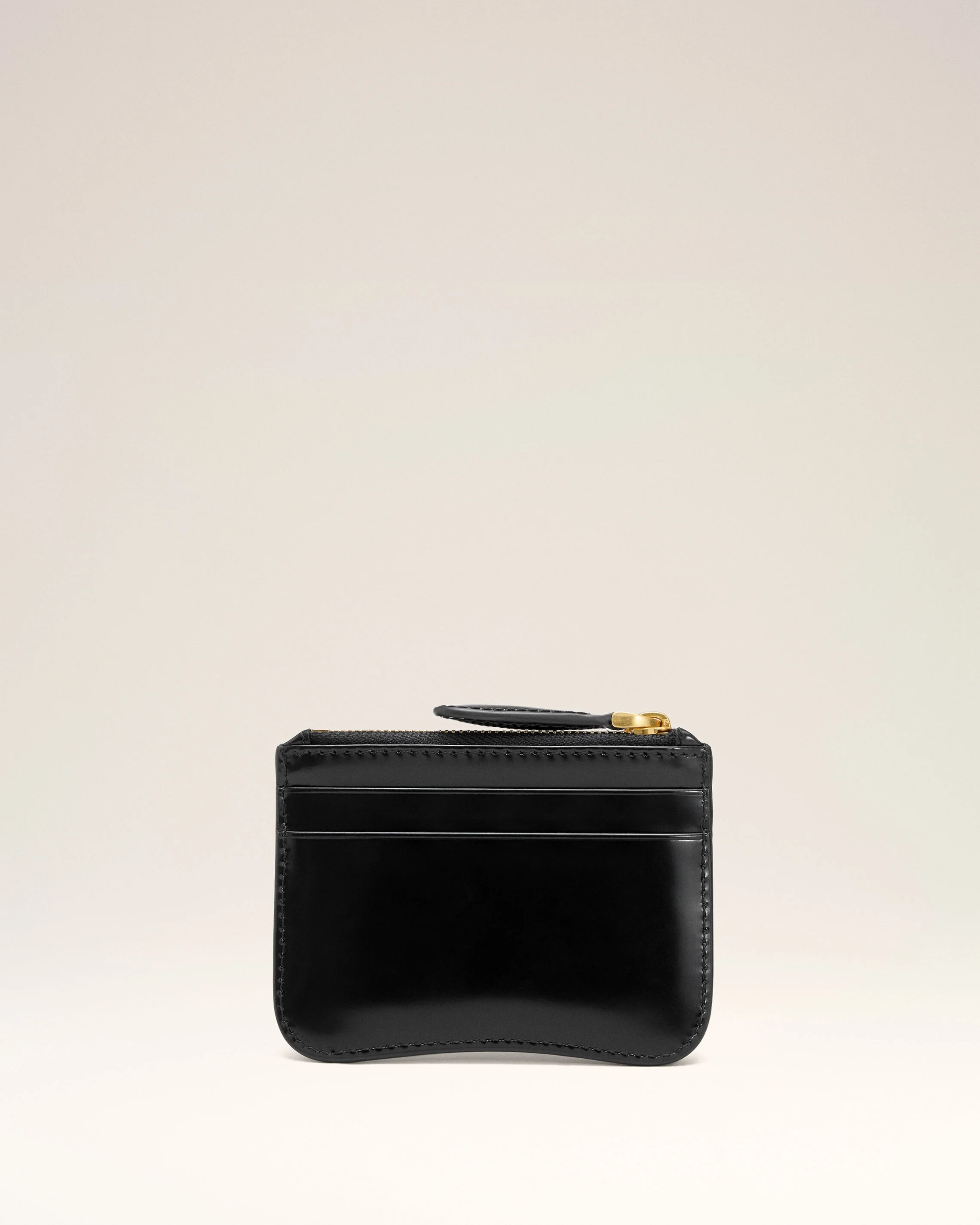 AMI PARIS Zipped Card Holder in Black