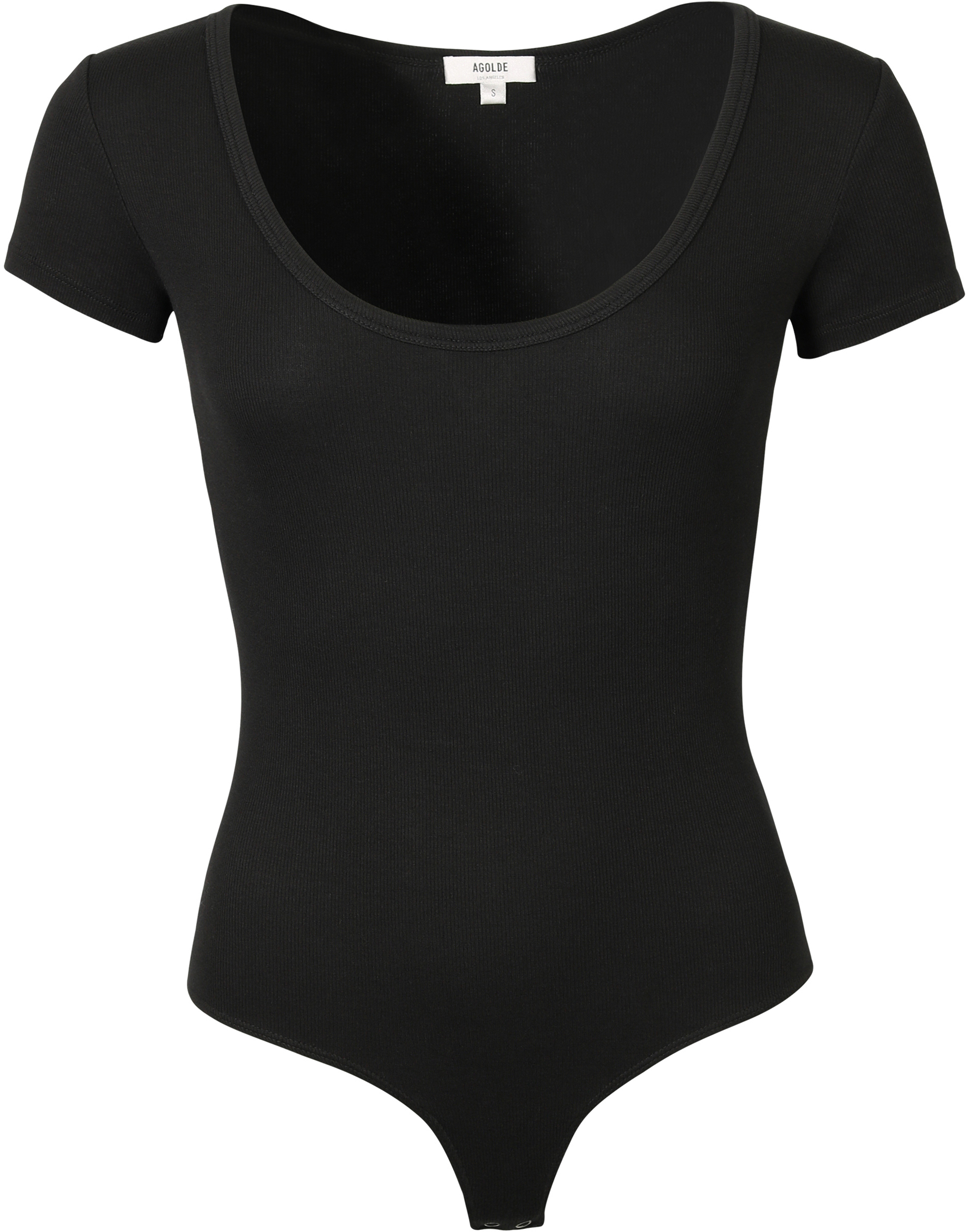 Agolde Rib Shortsleeve Body Black