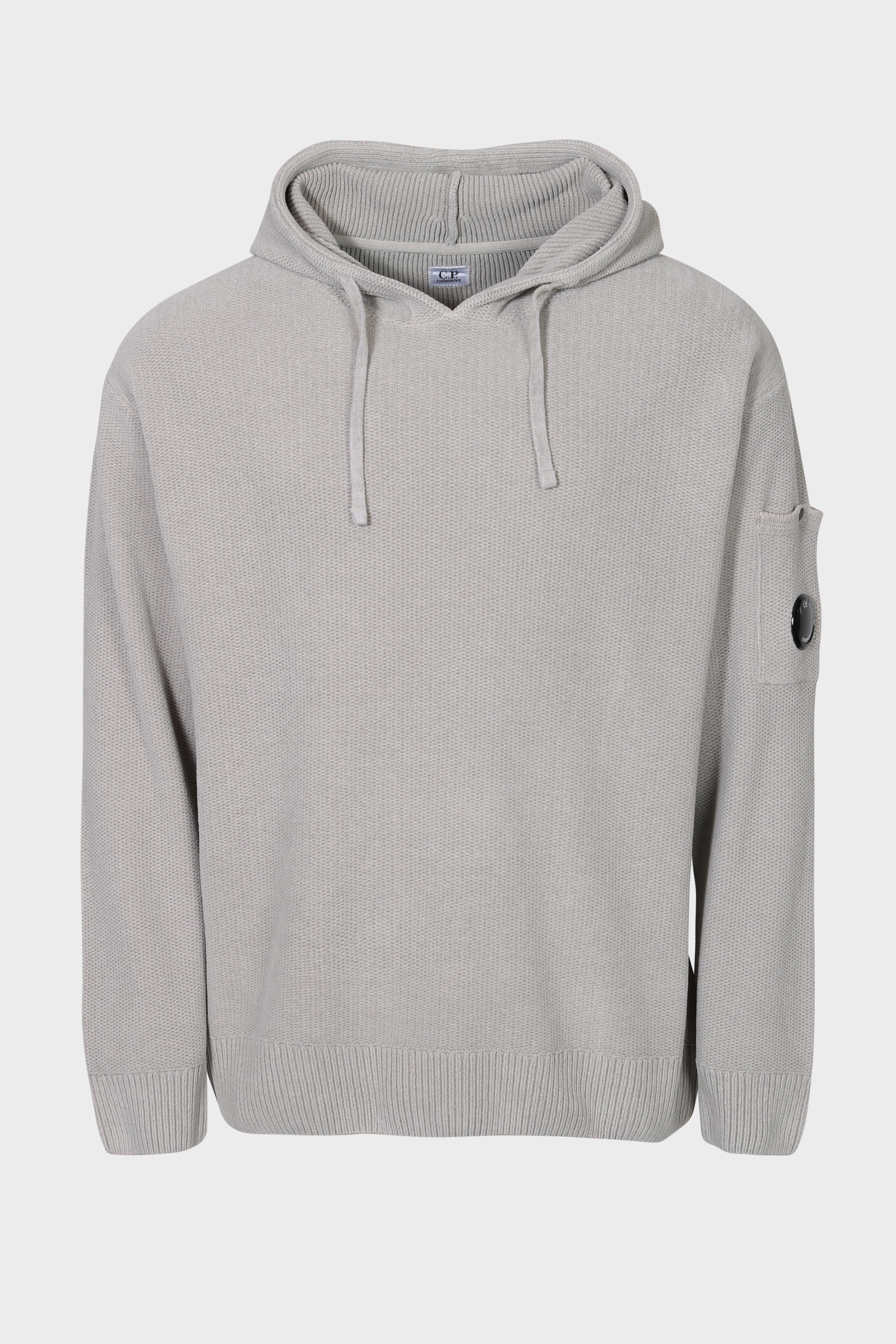 C.P. COMPANY Soft Knit Hoodie in Drizzle Grey 48