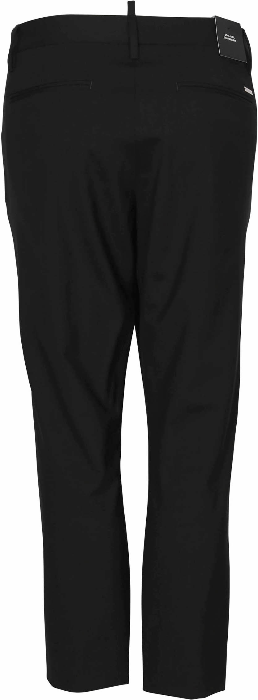 Dsquared Light Wool Trouser Cool Girl Cropped Black