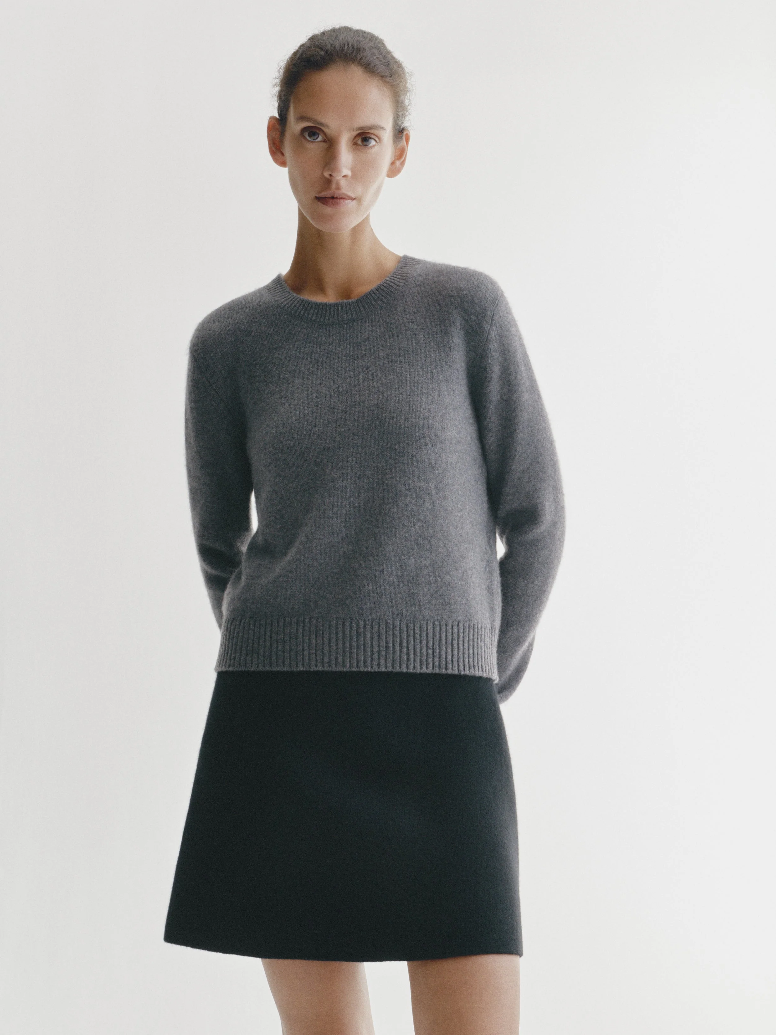 LISA YANG Clare Cashmere Mini Skirt in Black