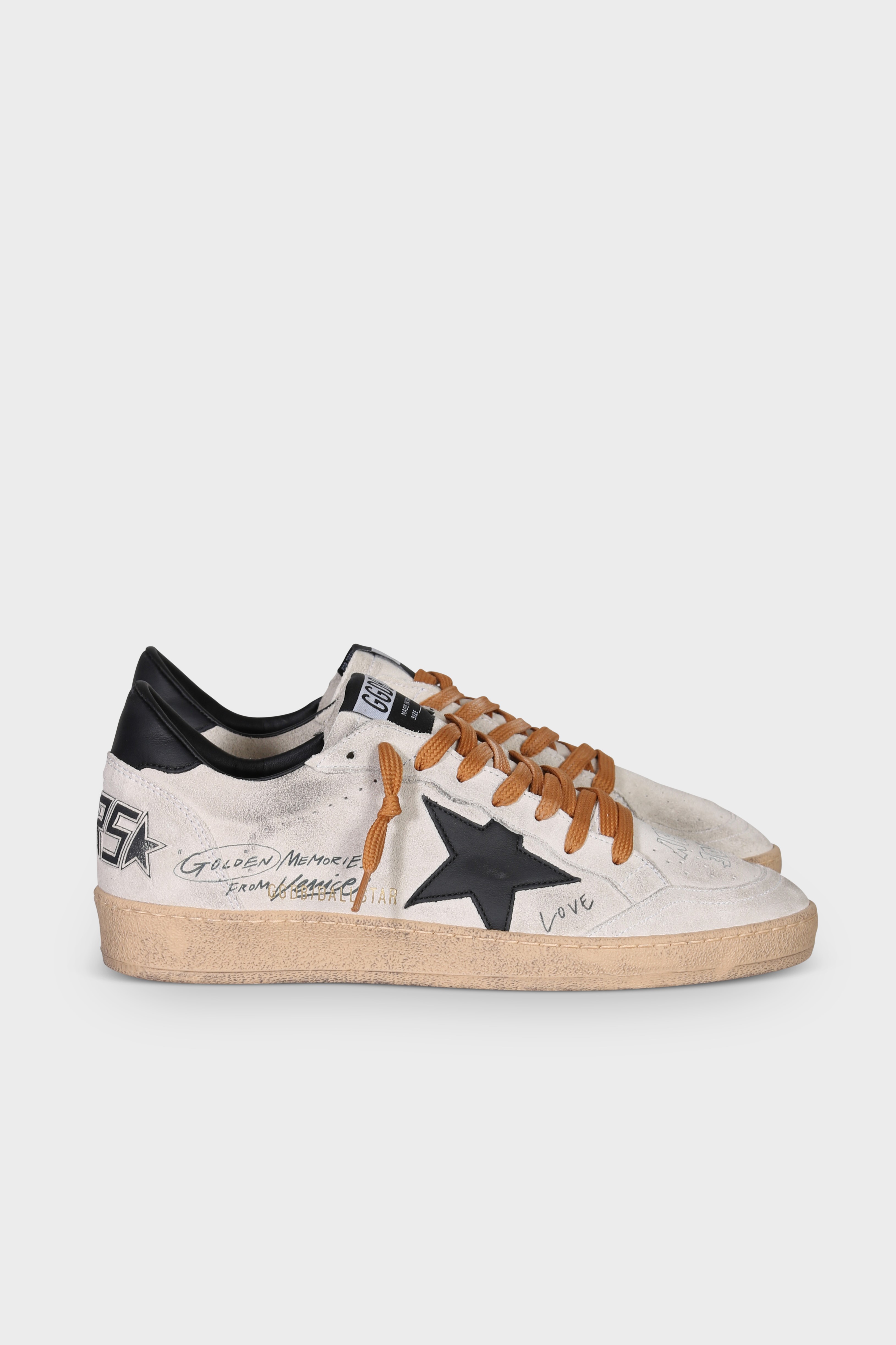 GOLDEN GOOSE Sneaker Ballstar in Grey/Black