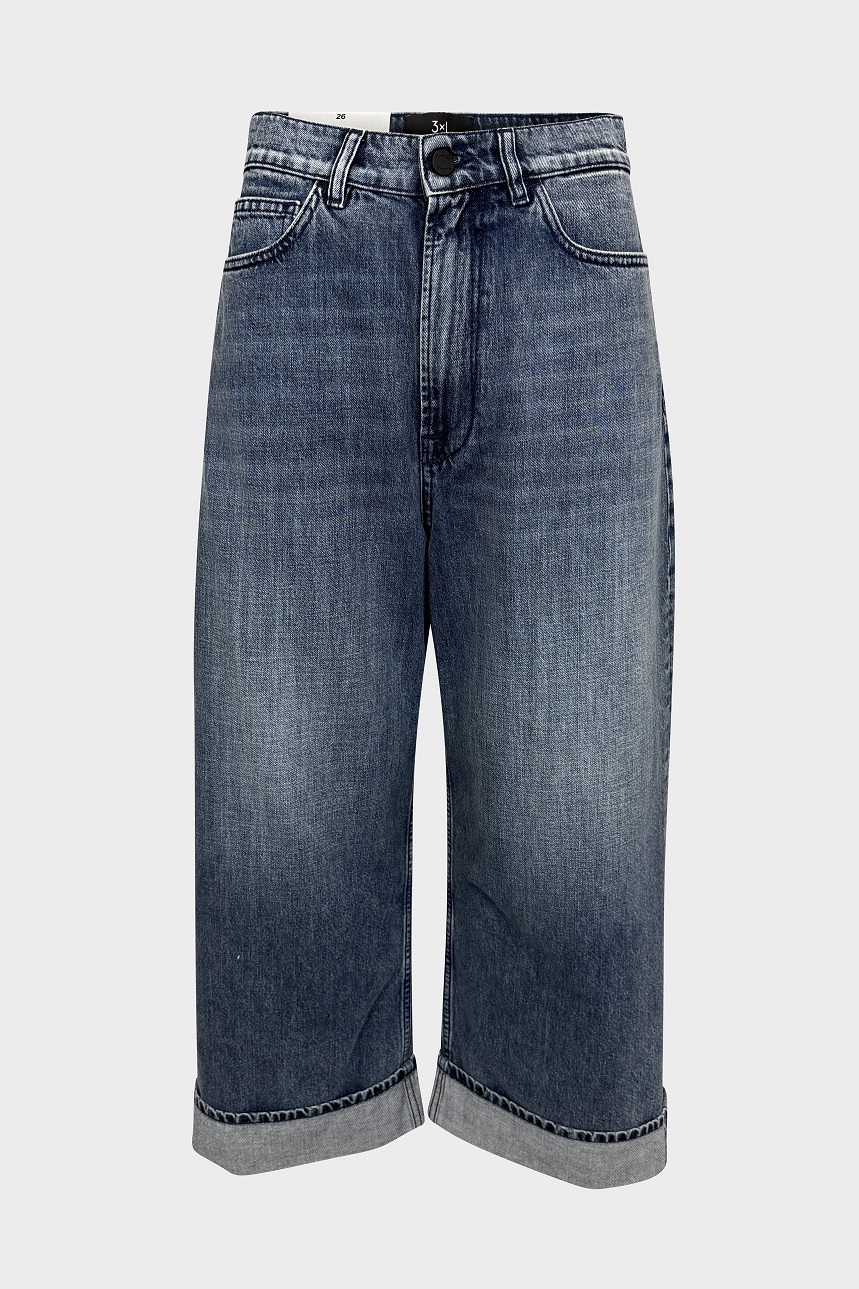 3X1 NYC Jeans Baby Skater Cuffed in Dark Lagoon