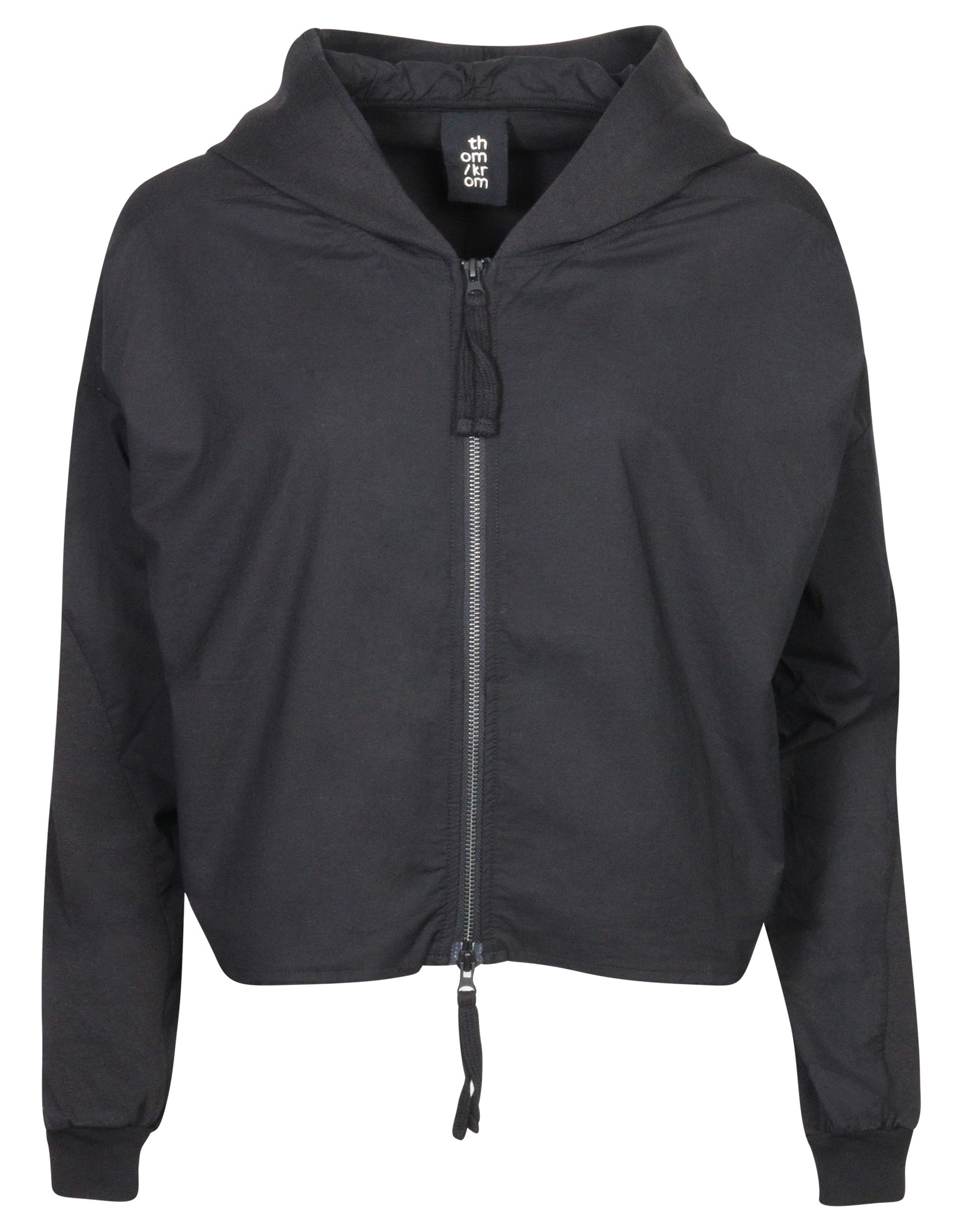 Thom Krom Cropped Hooded Jacket Black