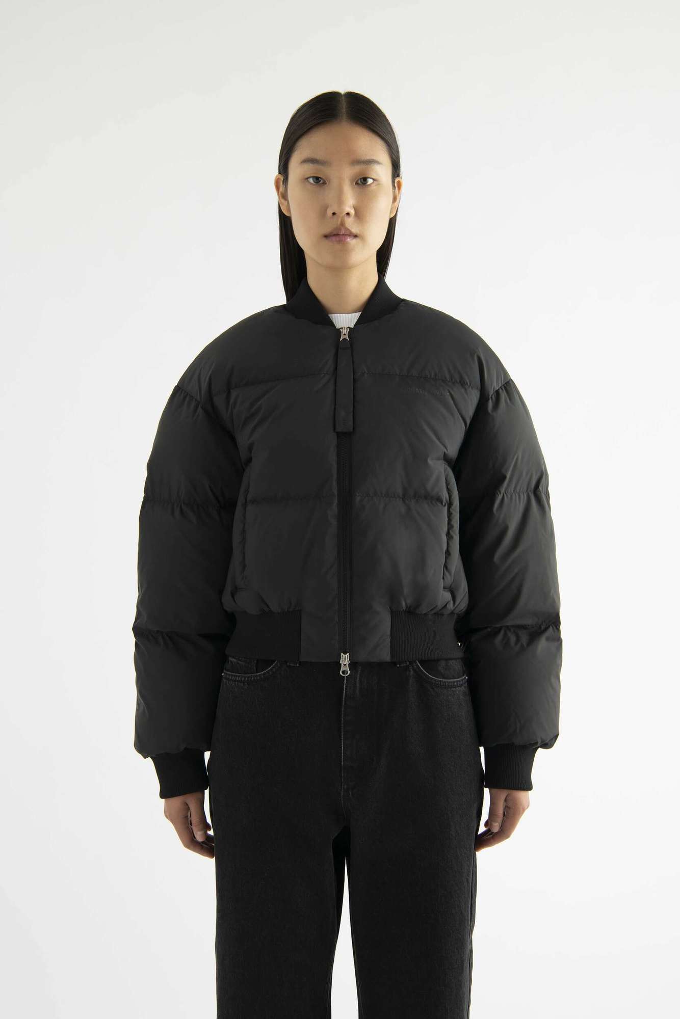 AXEL ARIGATO Zoe Down Bomber Jacket in Black S