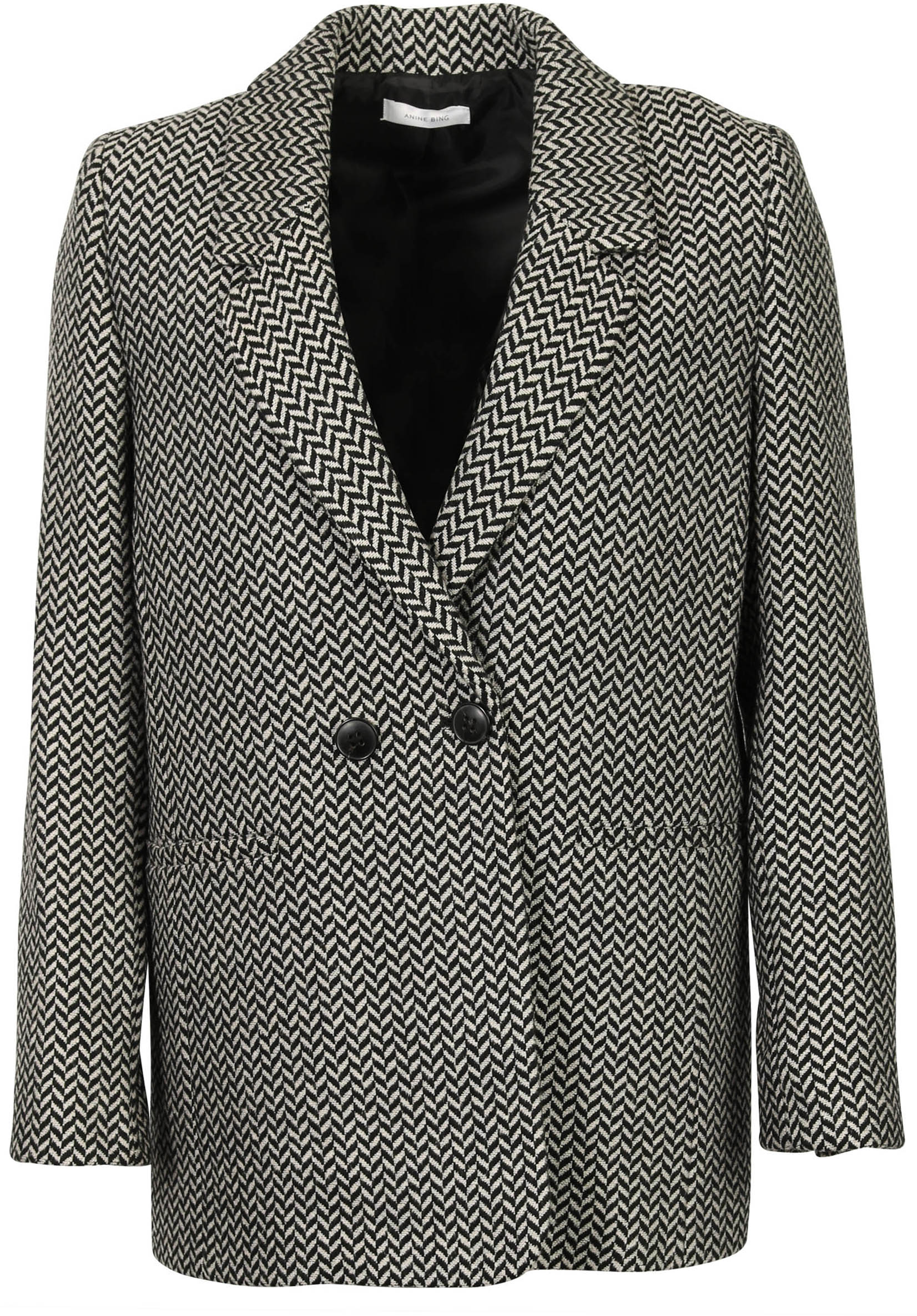 Anine Bing Fishbone Blazer Black/Offwhite
