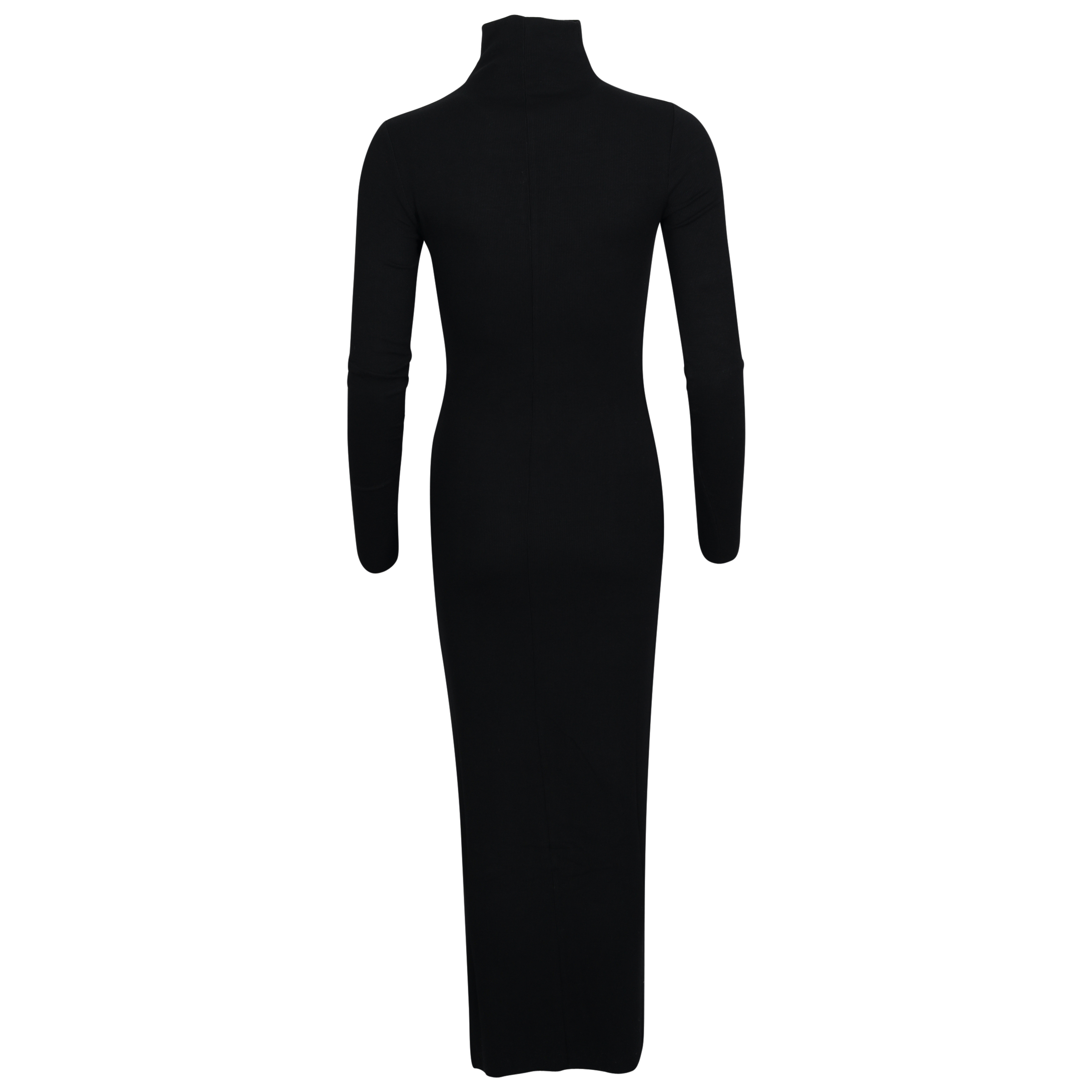 Thom Krom Rib Turtle Neck Dress in Black