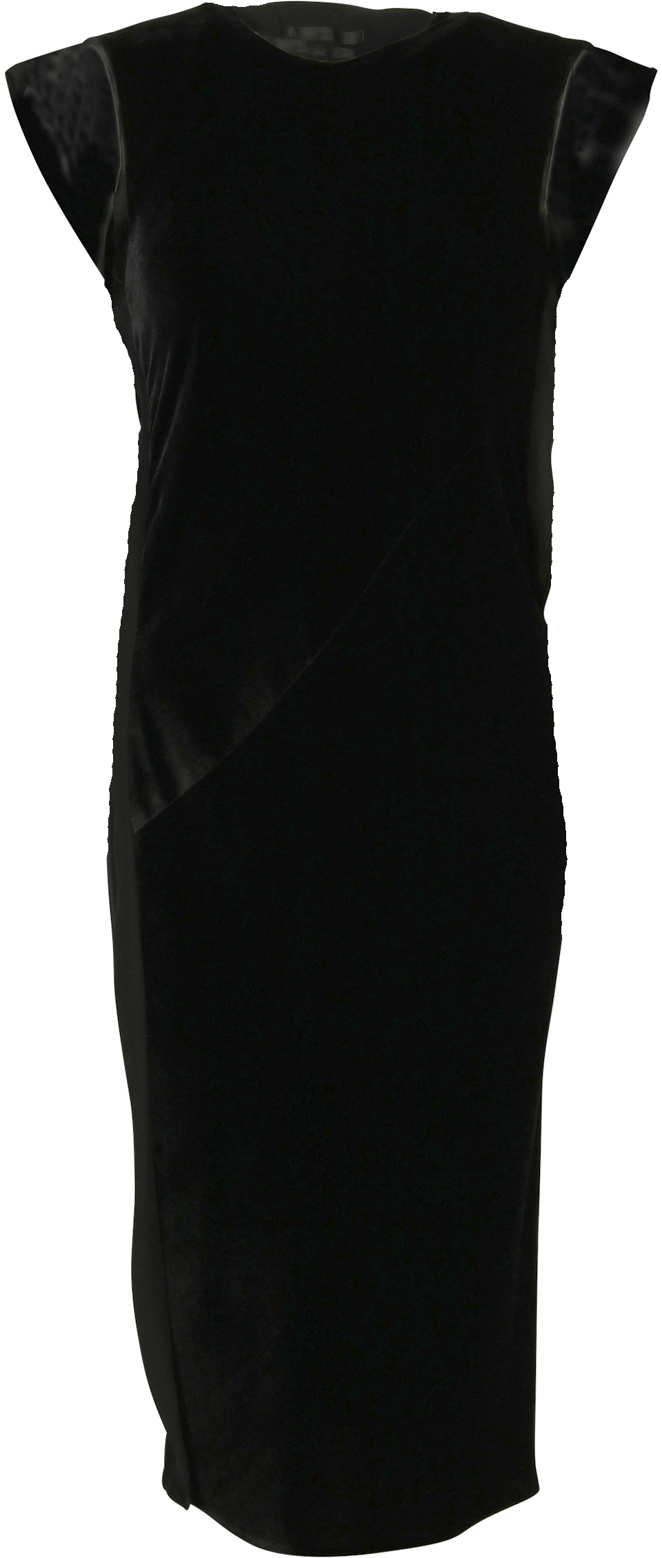 Helmut Lang Velvet Shift Dress Black