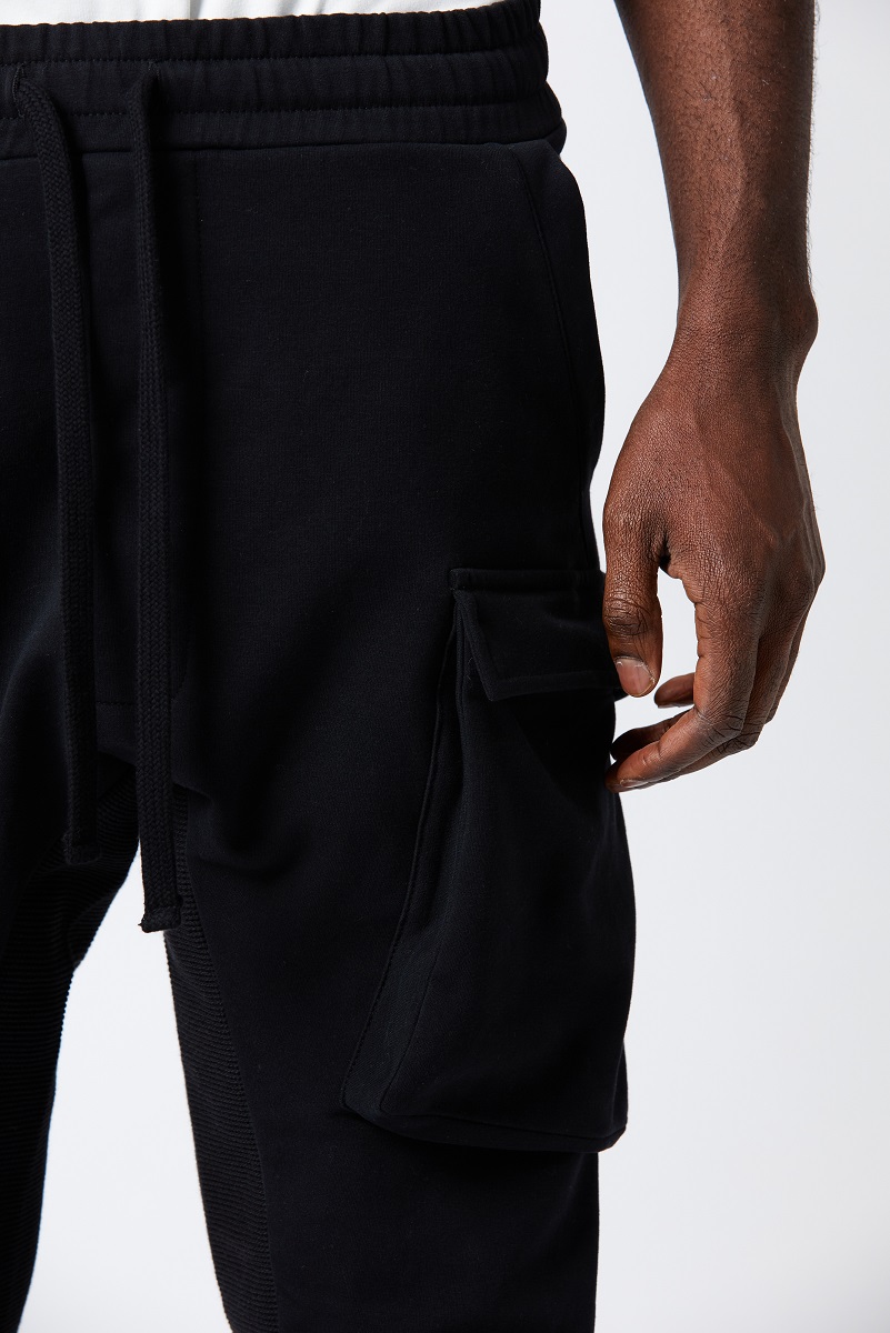 Thom Krom Cargo Sweatpant in Black XL