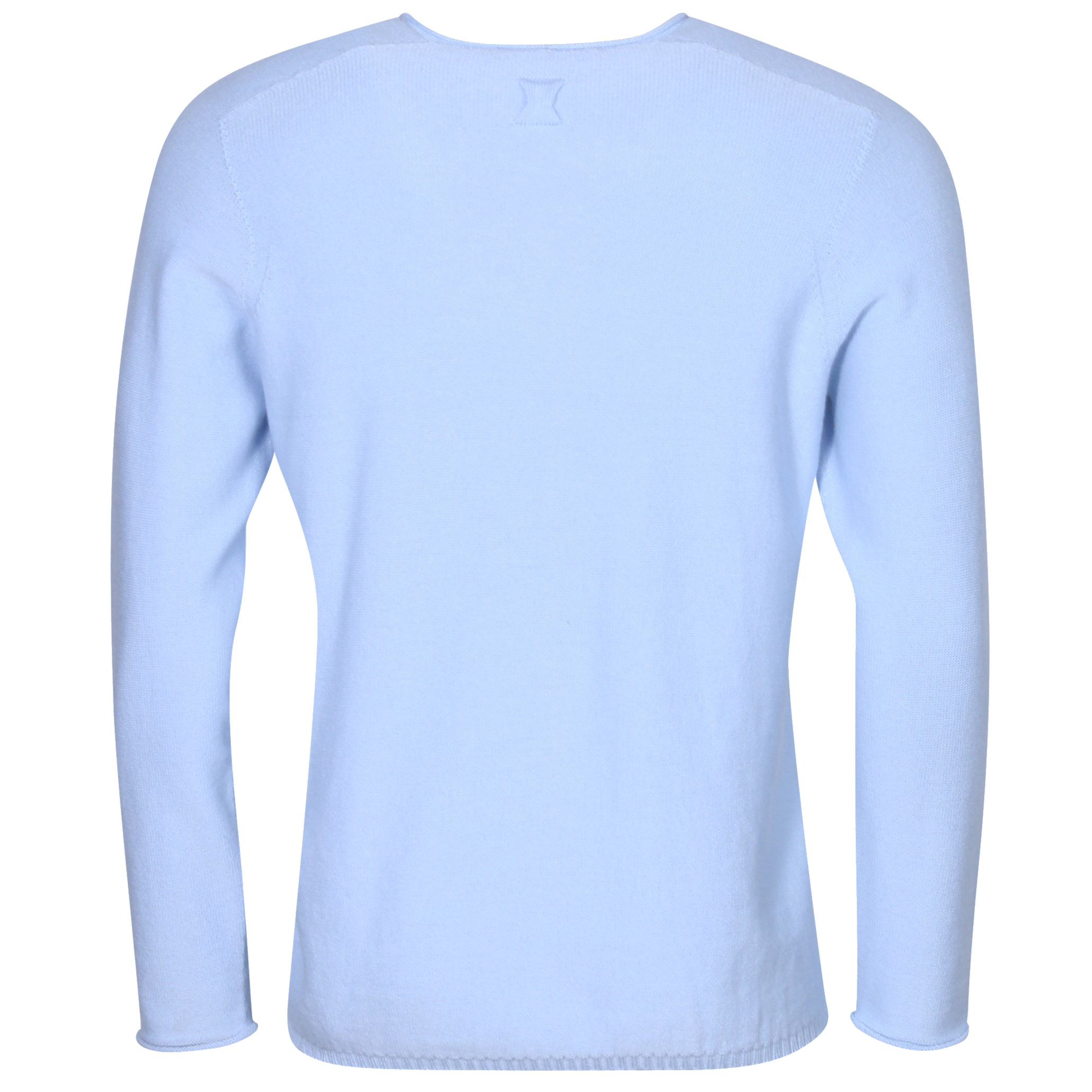 HANNES ROETHER Merino Knit Pullover in Light Blue S