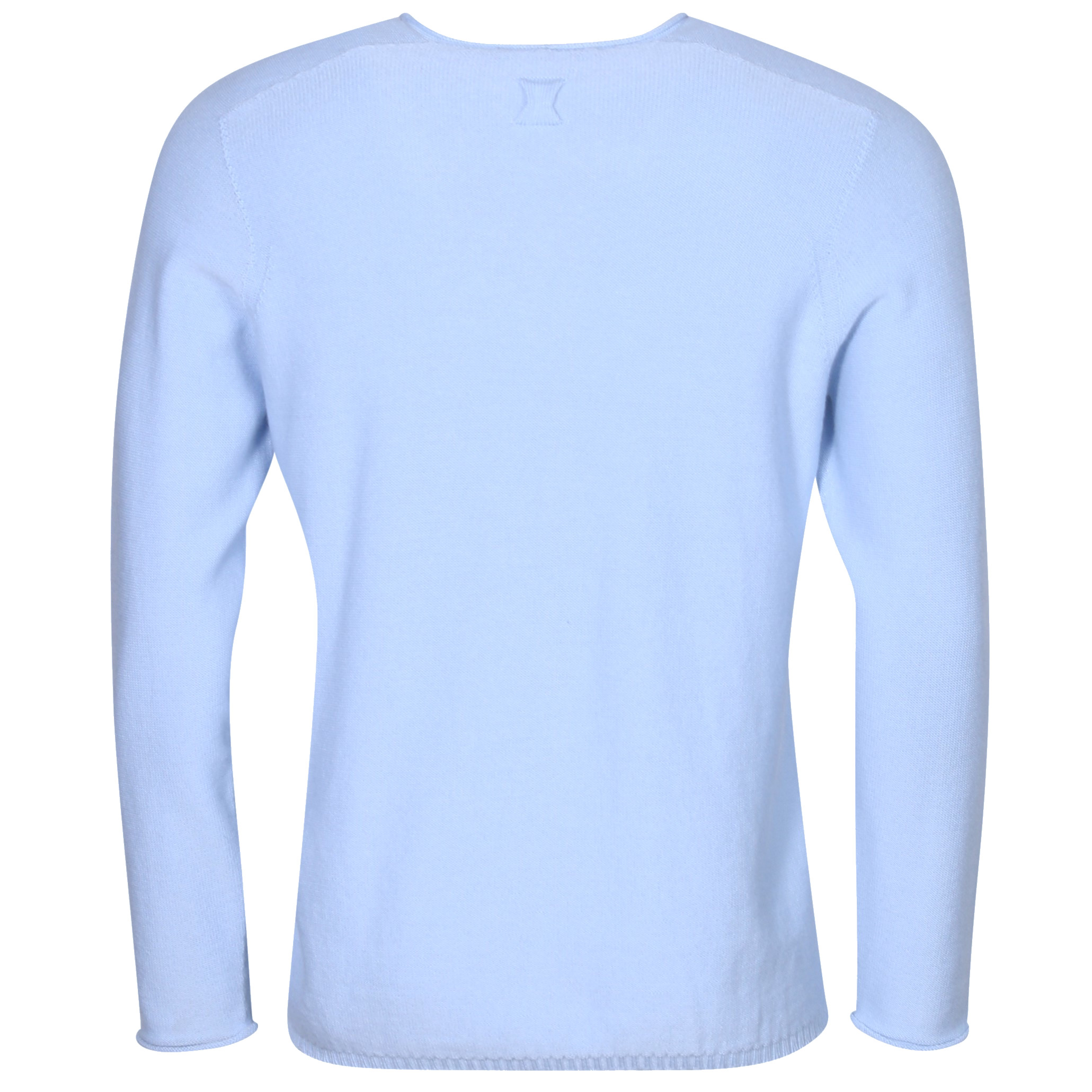 HANNES ROETHER Merino Knit Pullover in Light Blue L